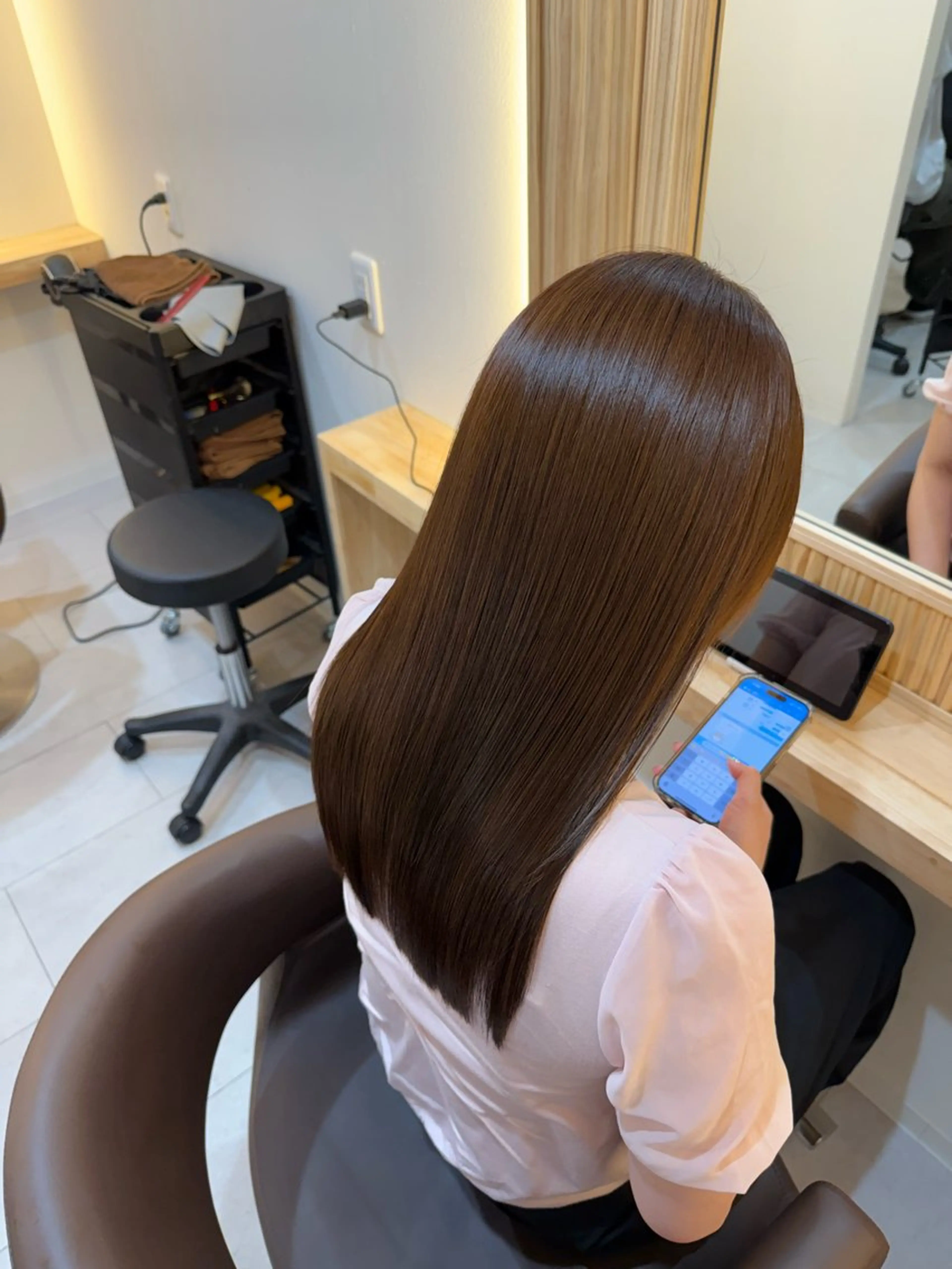 ロング 伸ばしかけ 縮毛矯正 attrait南堀江所属・KAISEI髪質改善 /縮毛矯正のヘアスタイル