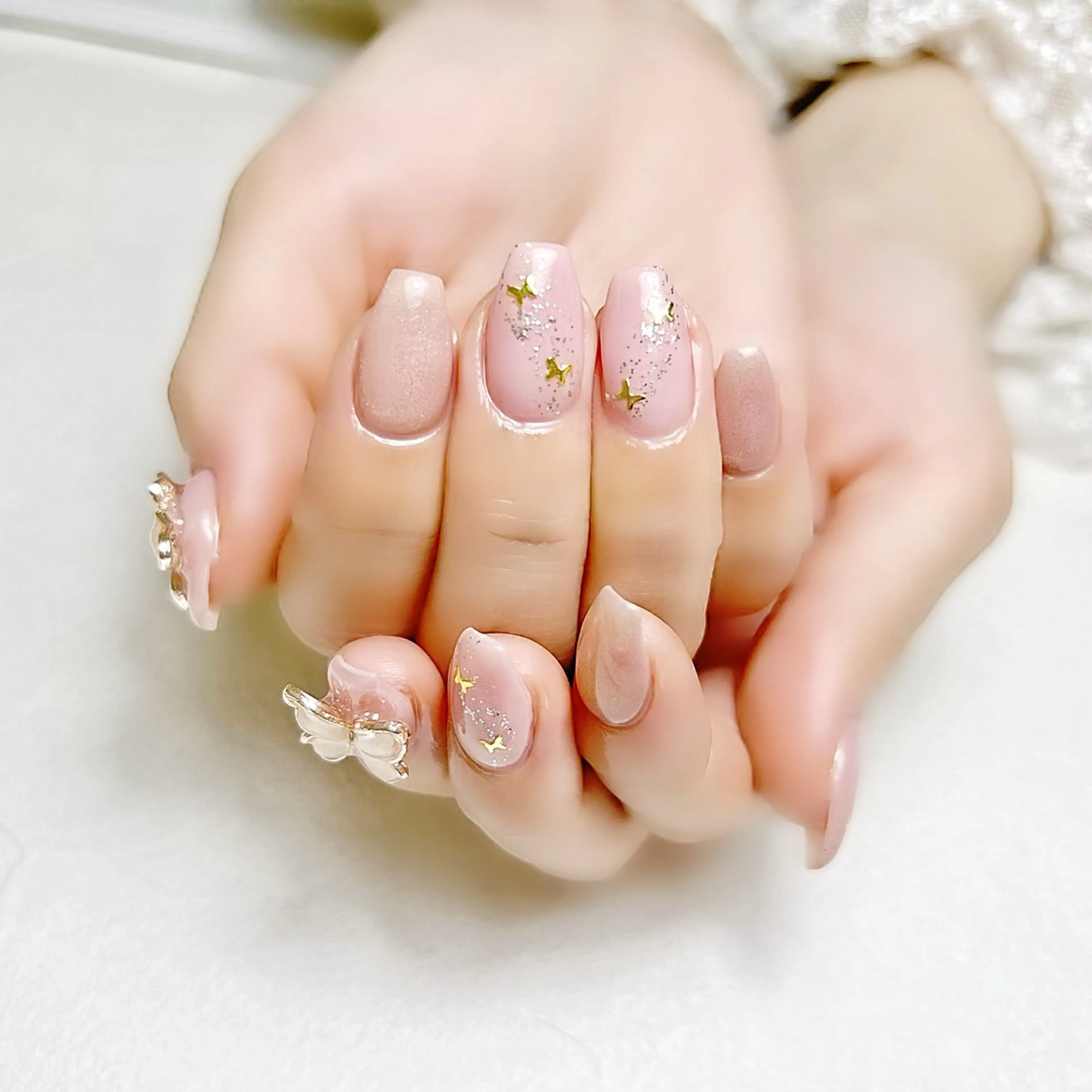 ネイル キラキラネイル マグネットネイル 春ネイル rouse nail RISATOのネイルデザイン
