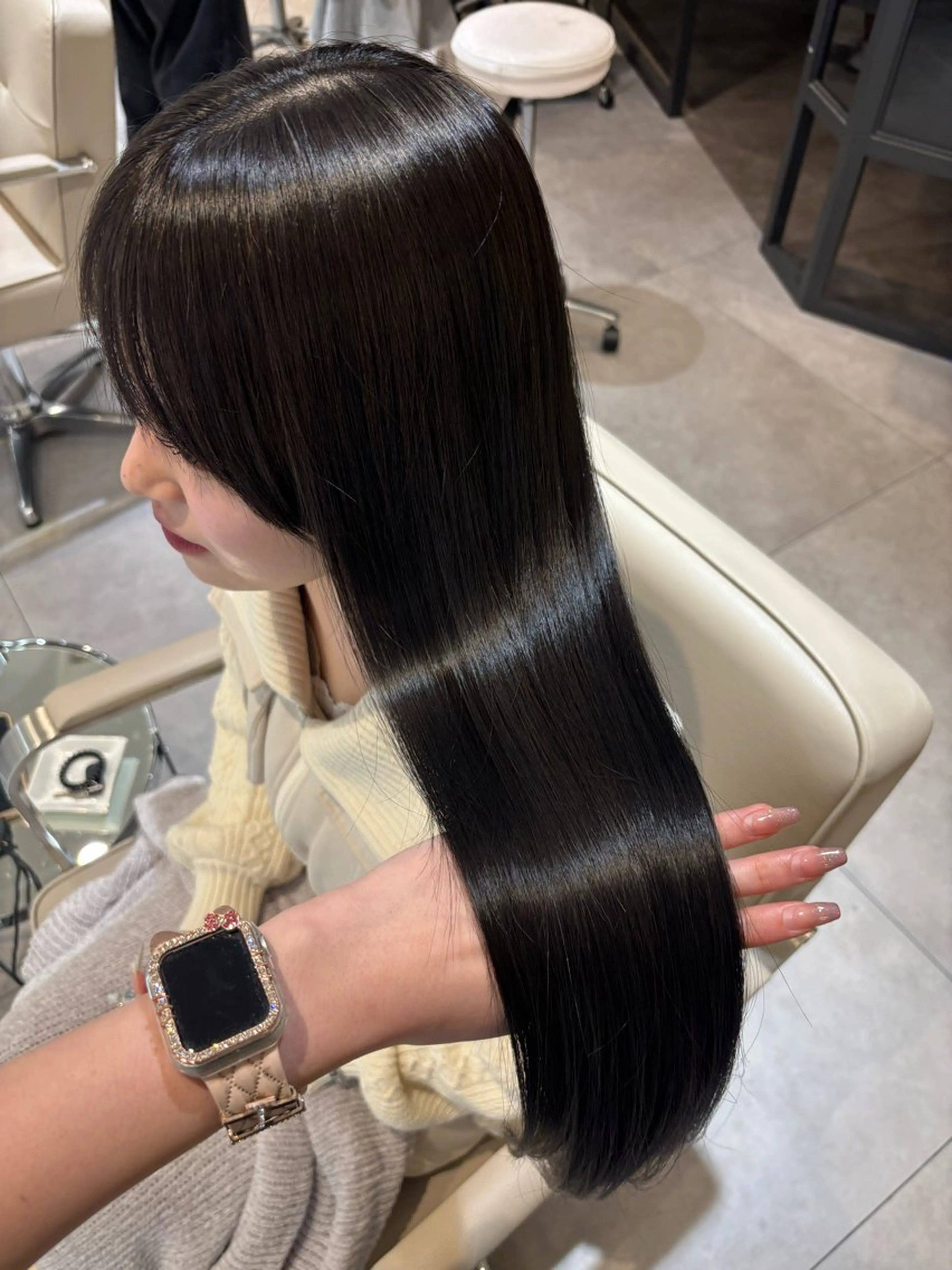 ロング パーマ ヘアカラー トリートメント miku/暖色カラー /トリートメントのヘアスタイル