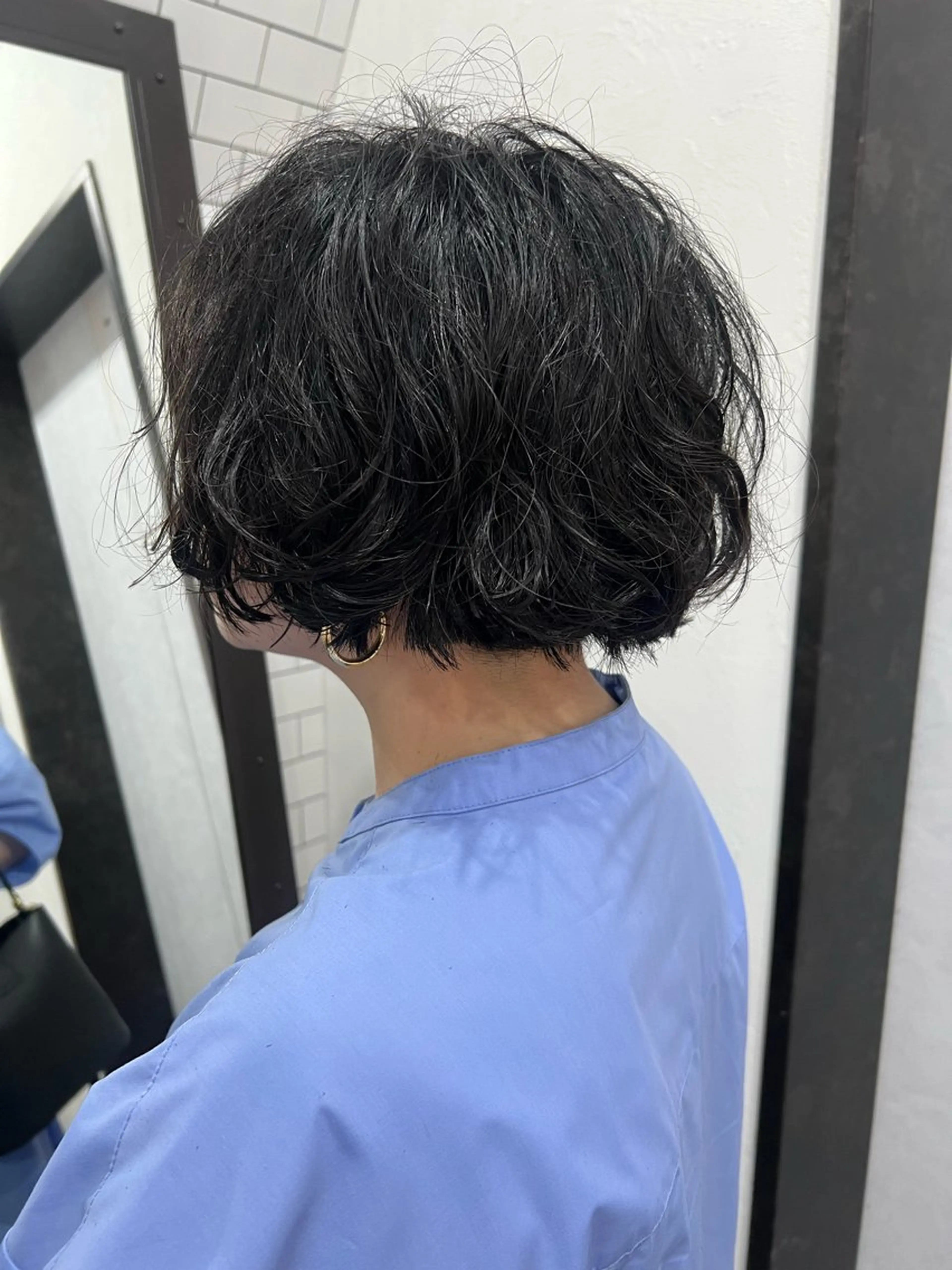 ショート カット パーマ 紙屋町ショート /ボブ　パーマ河内蓮のヘアスタイル