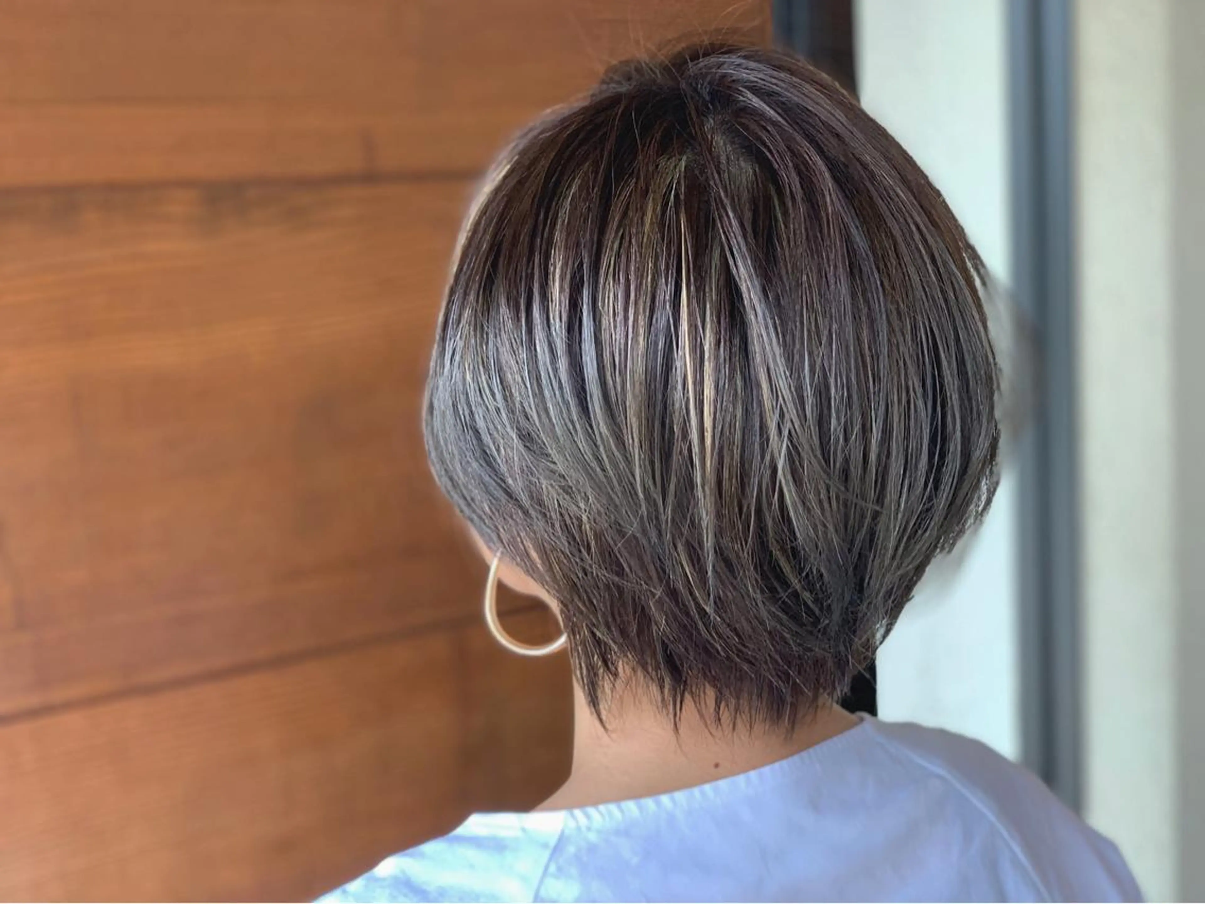 ショート カラー グレージュ ハイライトカラー ハイライト カット ヘアカラー トリートメント IORI #韓国ヘア#髪質改善のヘアスタイル