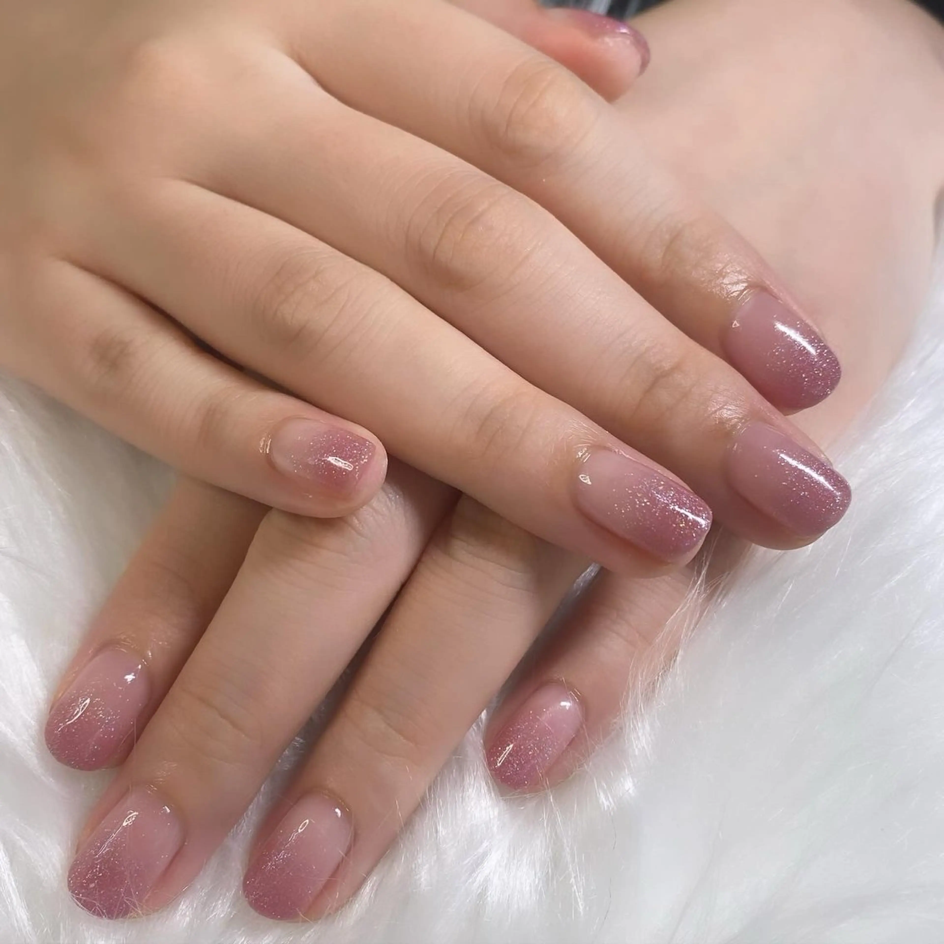 ネイル グラデーション ラメ(グリッター) ラメグラデーション ピンク デュアス R _宇都宮のネイルデザイン