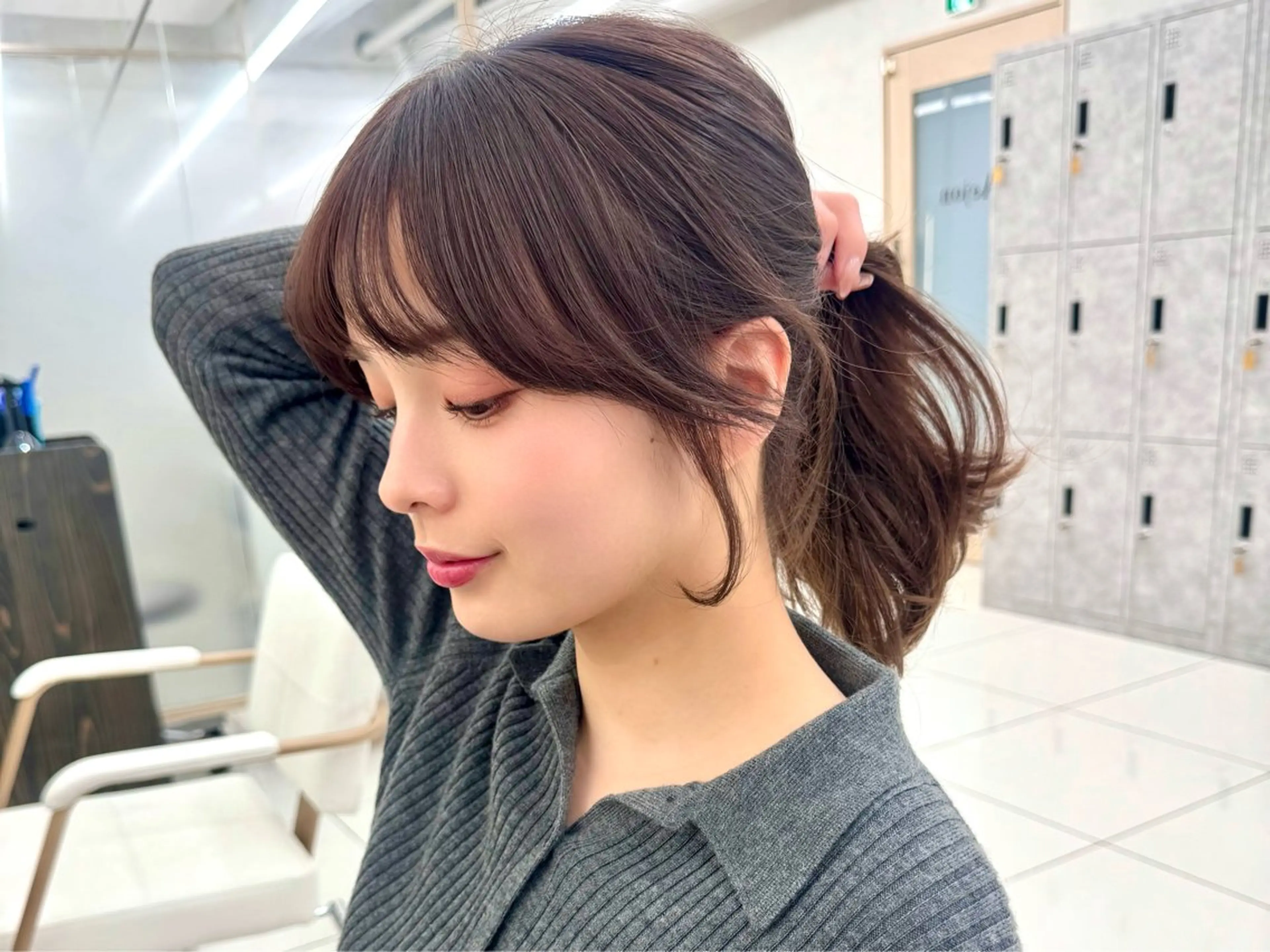 ロング カット レイヤー/韓国/ 顔周り/しんやのヘアスタイル