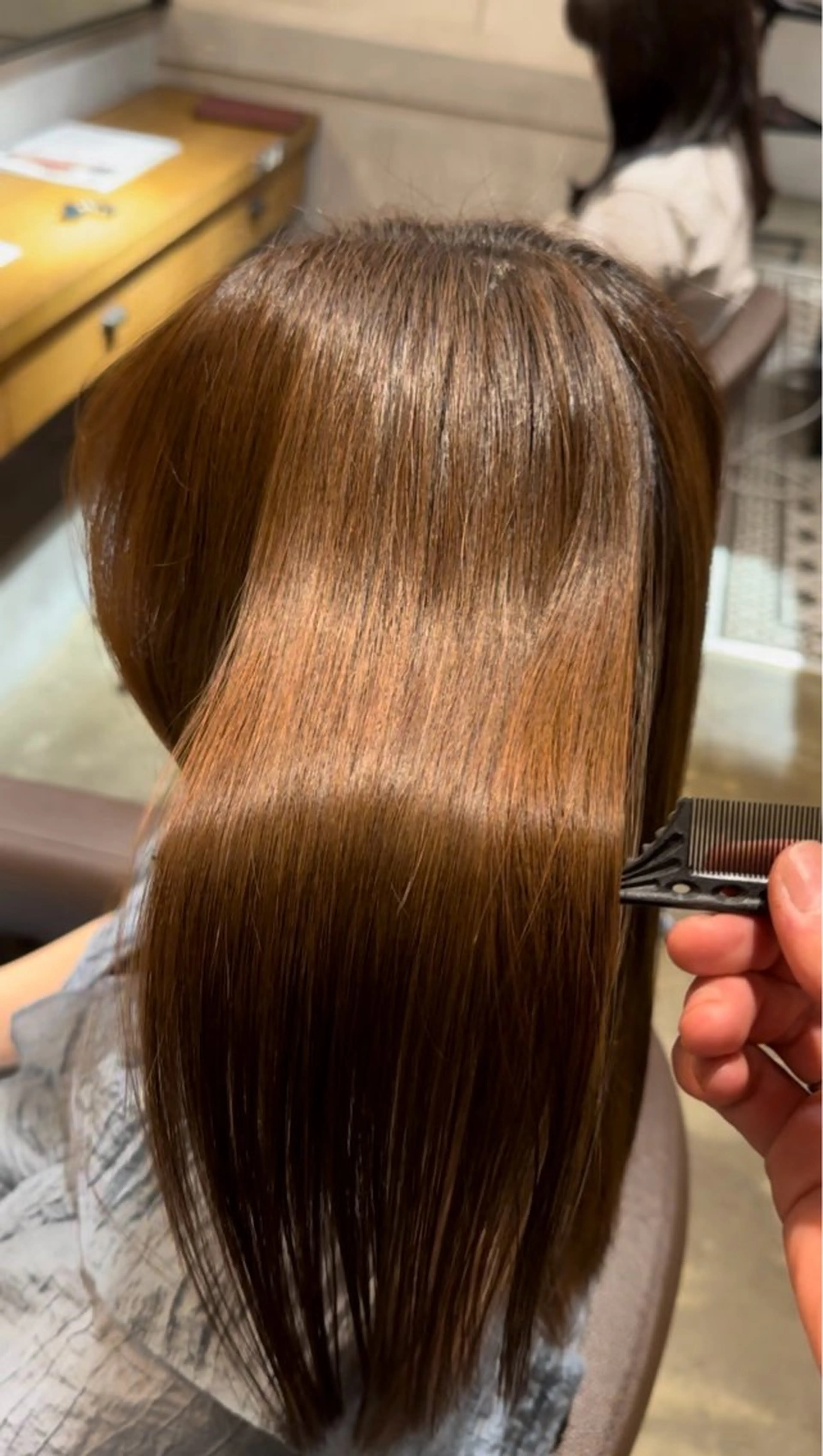 ロング 髪質改善 縮毛矯正 トリートメント 髪質改善 すずきひじりのヘアスタイル