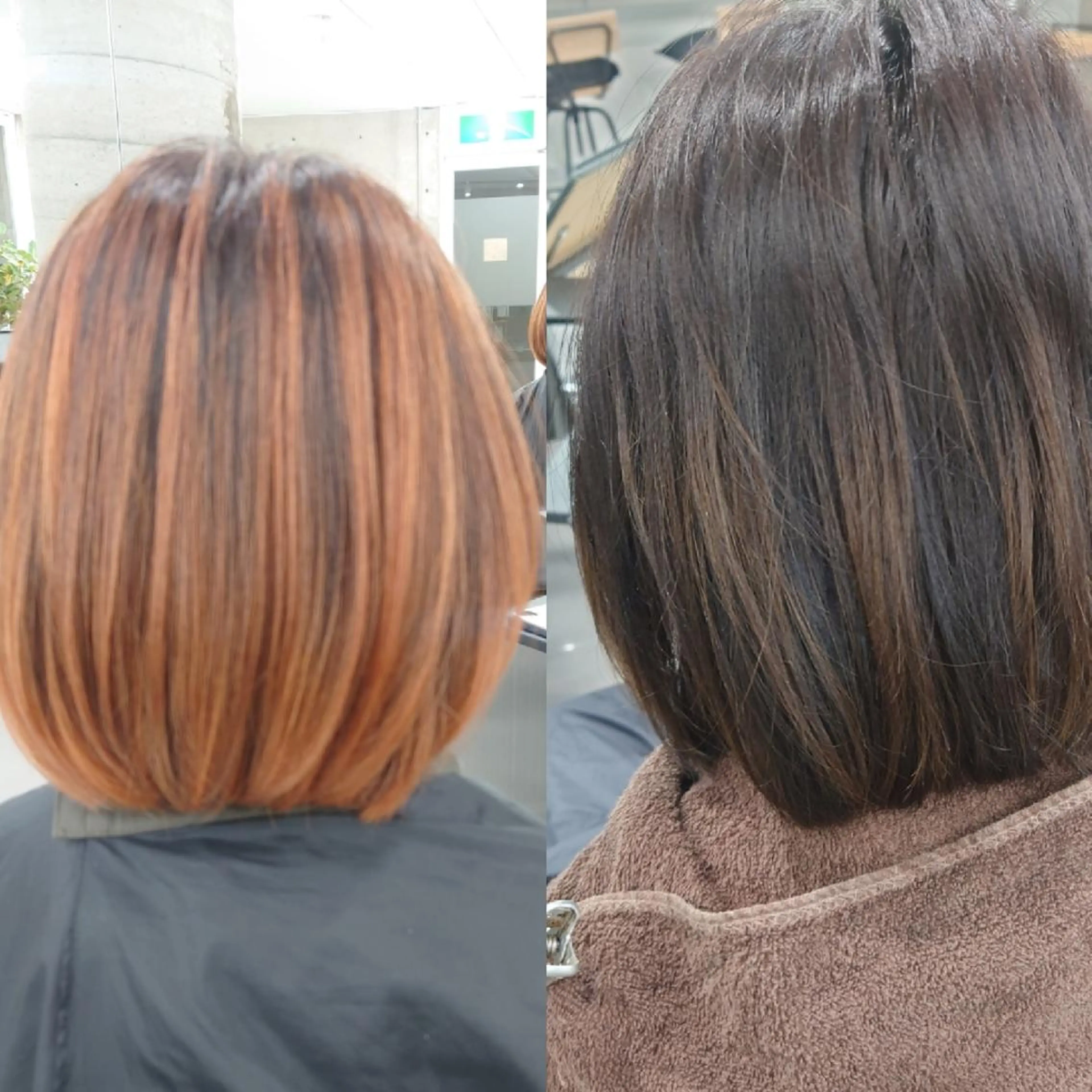 ショート カラー ブリーチ ハイライトカラー オレンジ ハイライト カット ヘアカラー トリートメント 艶髪✨ブリーチ職人 井手正康のヘアスタイル