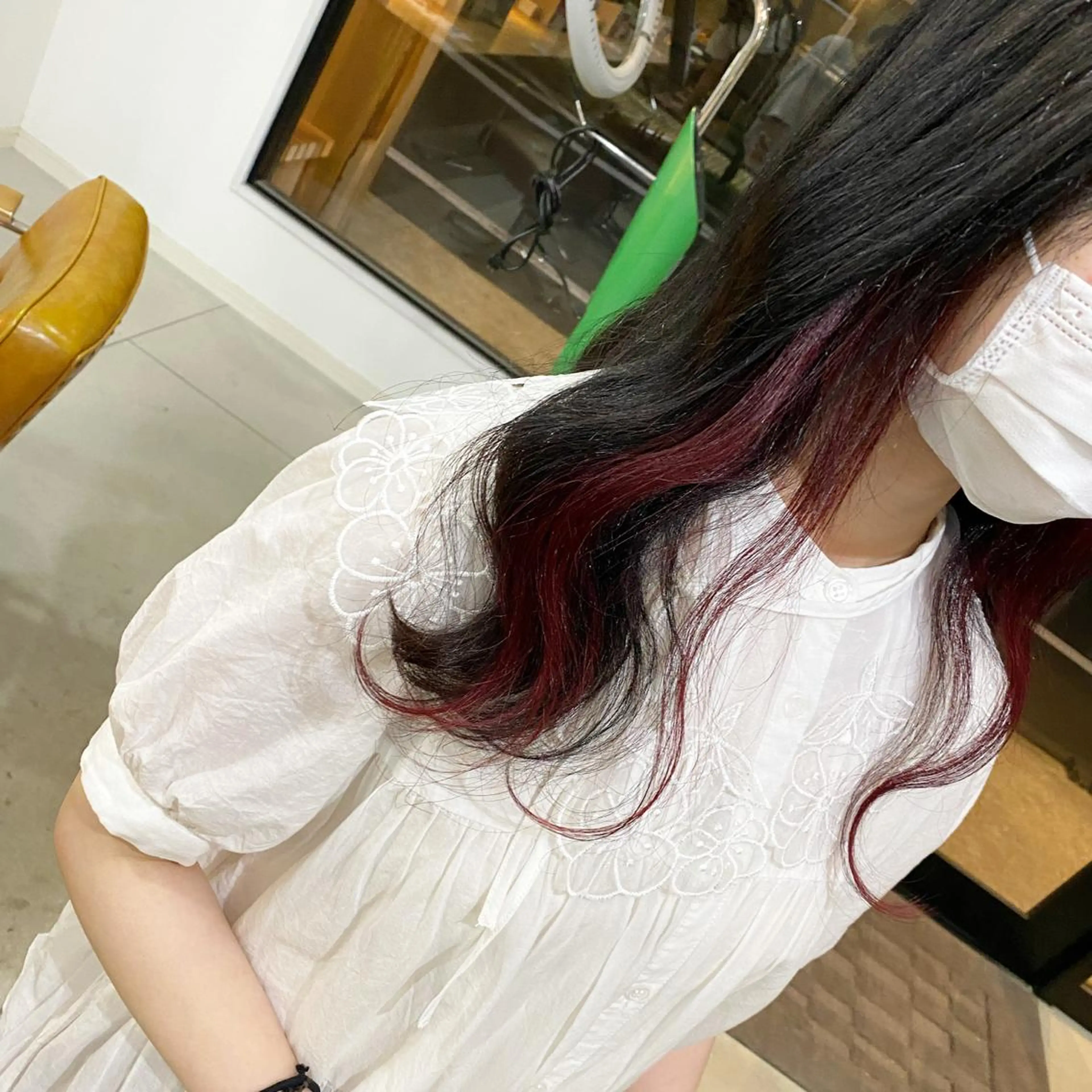 カラー レッドカラー ブリーチカラー よねだまことのヘアスタイル