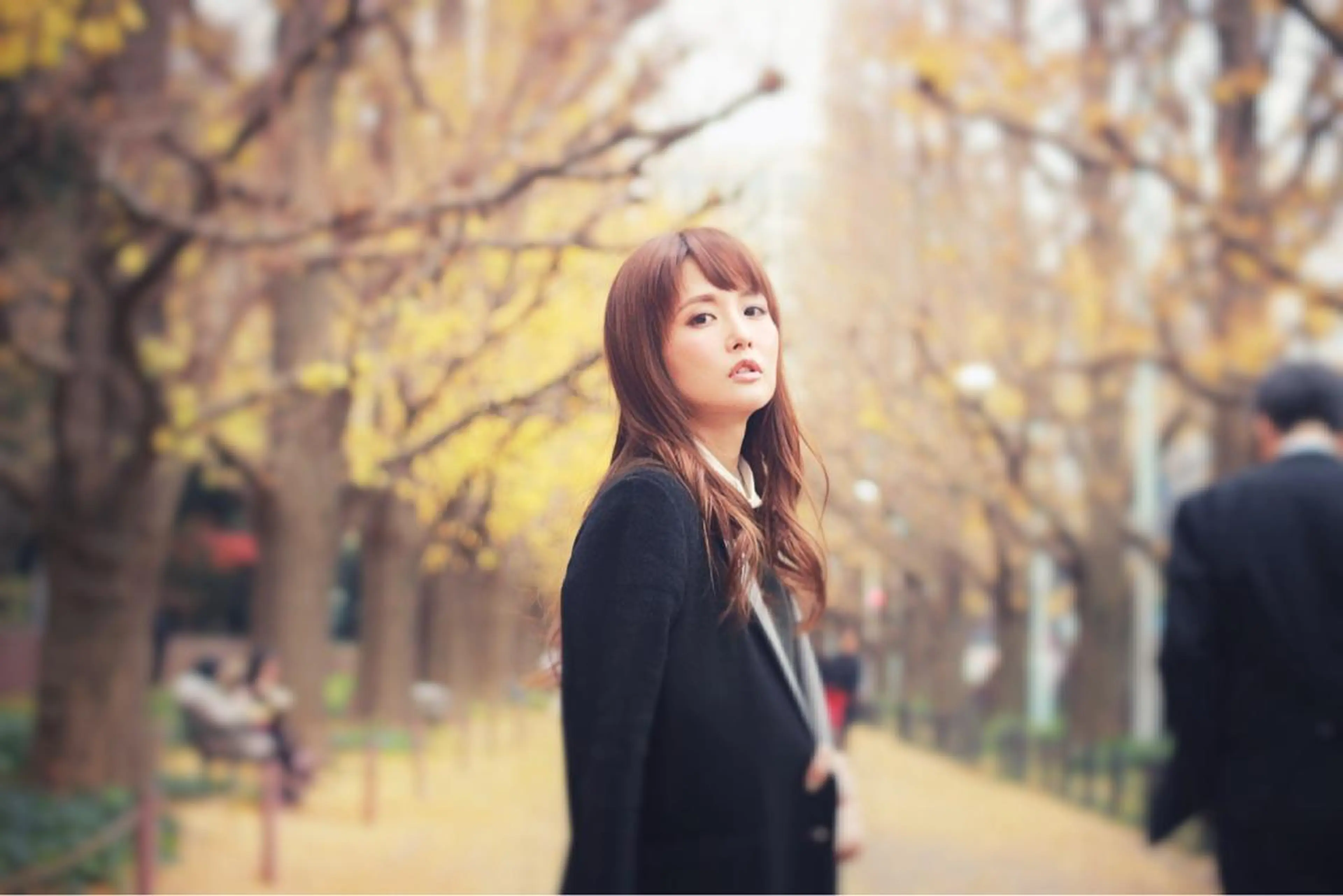 セミロング ロング カラー パーマ 川間 将彦のヘアスタイル