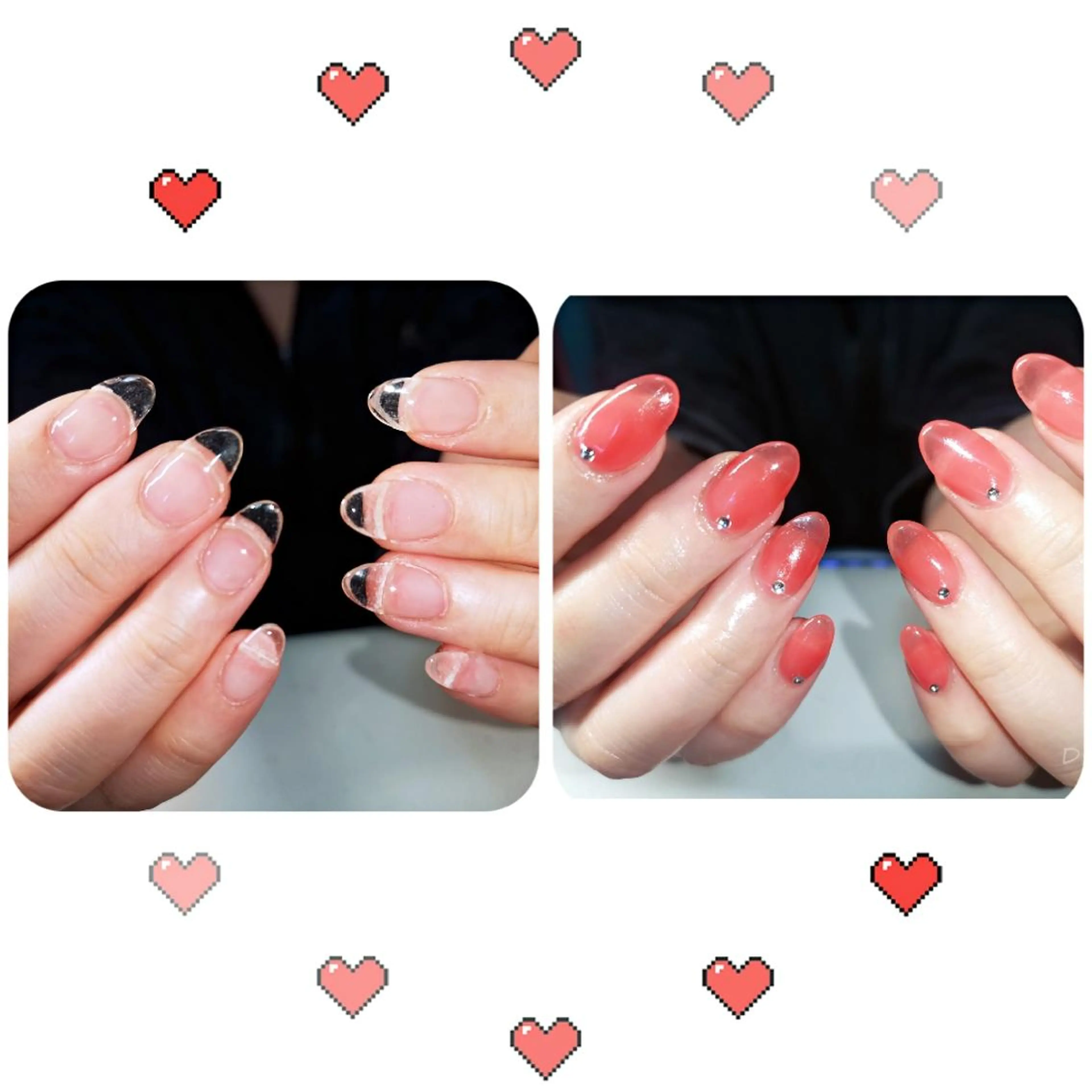 ネイル ネイリストゆか💅 長さだし、深爪矯正のネイルデザイン