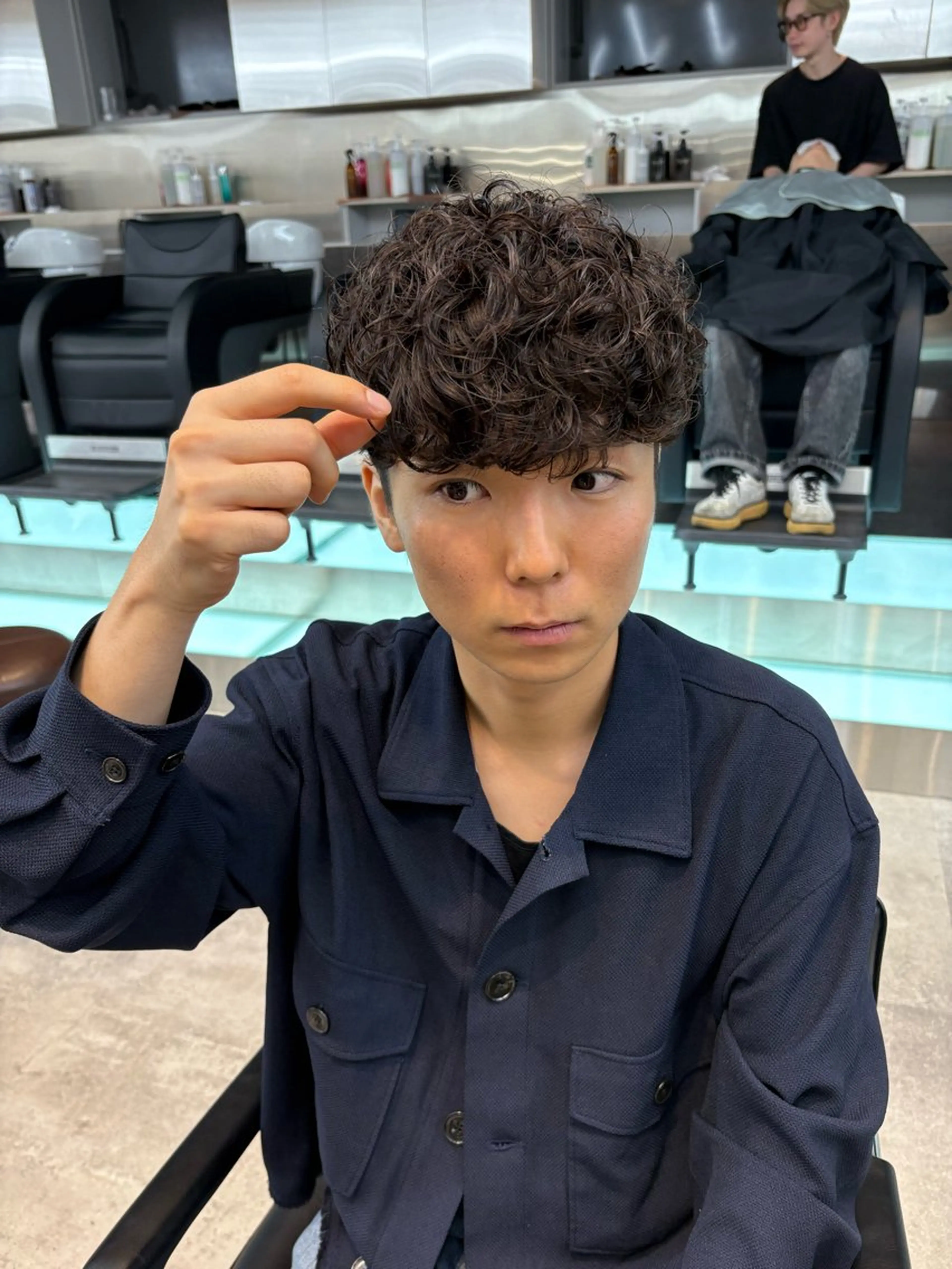 ショート パーマ メンズ カット パーマ fifth 桐山 蒼史のヘアスタイル