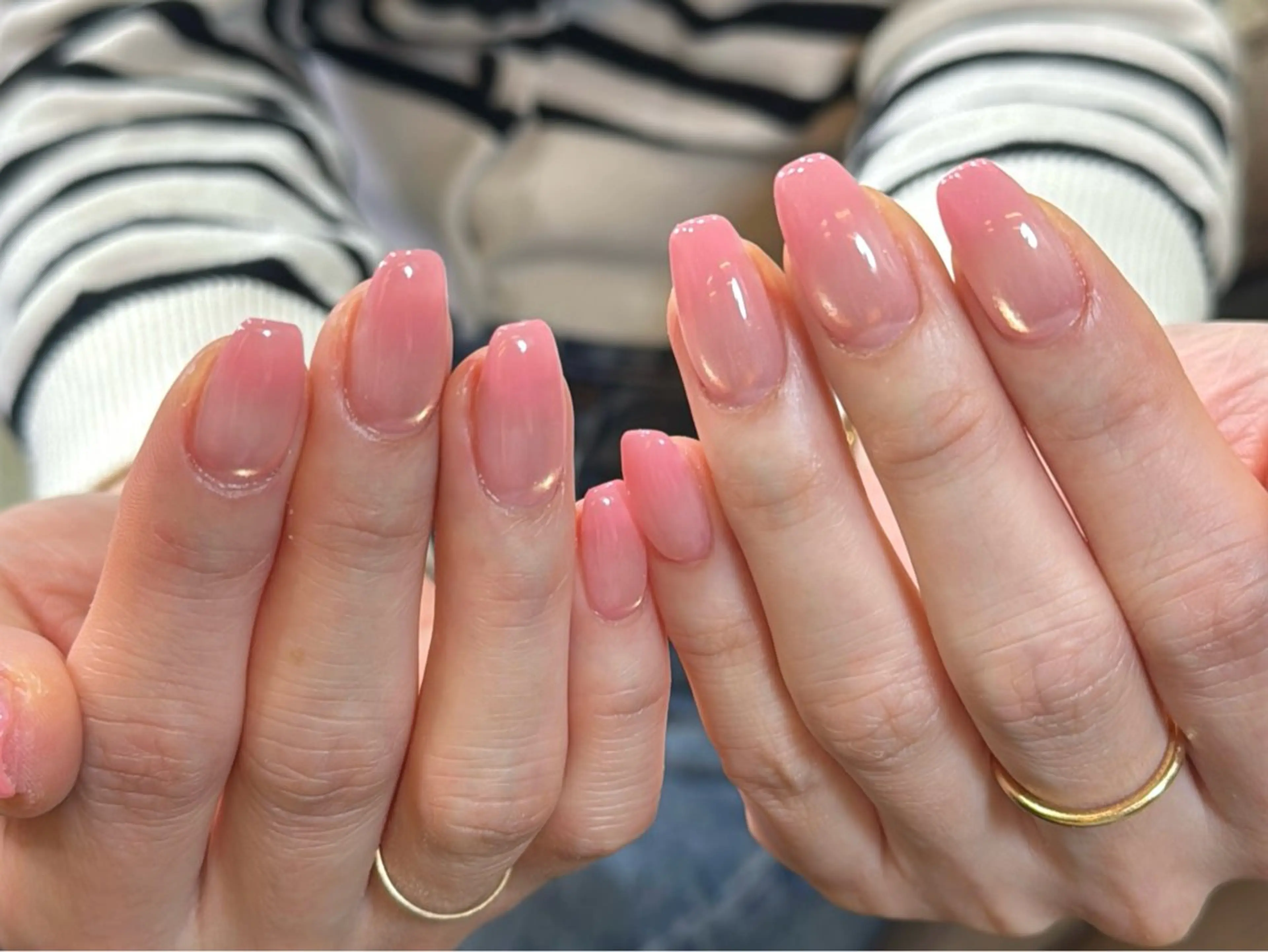 ネイル フレンチネイル ニュアンスネイル オフィスネイル シンプルネイル 春ネイル ハンドネイル NutNut 原宿/北参道【ナットナット】所属・清水 夏澪のネイルデザイン