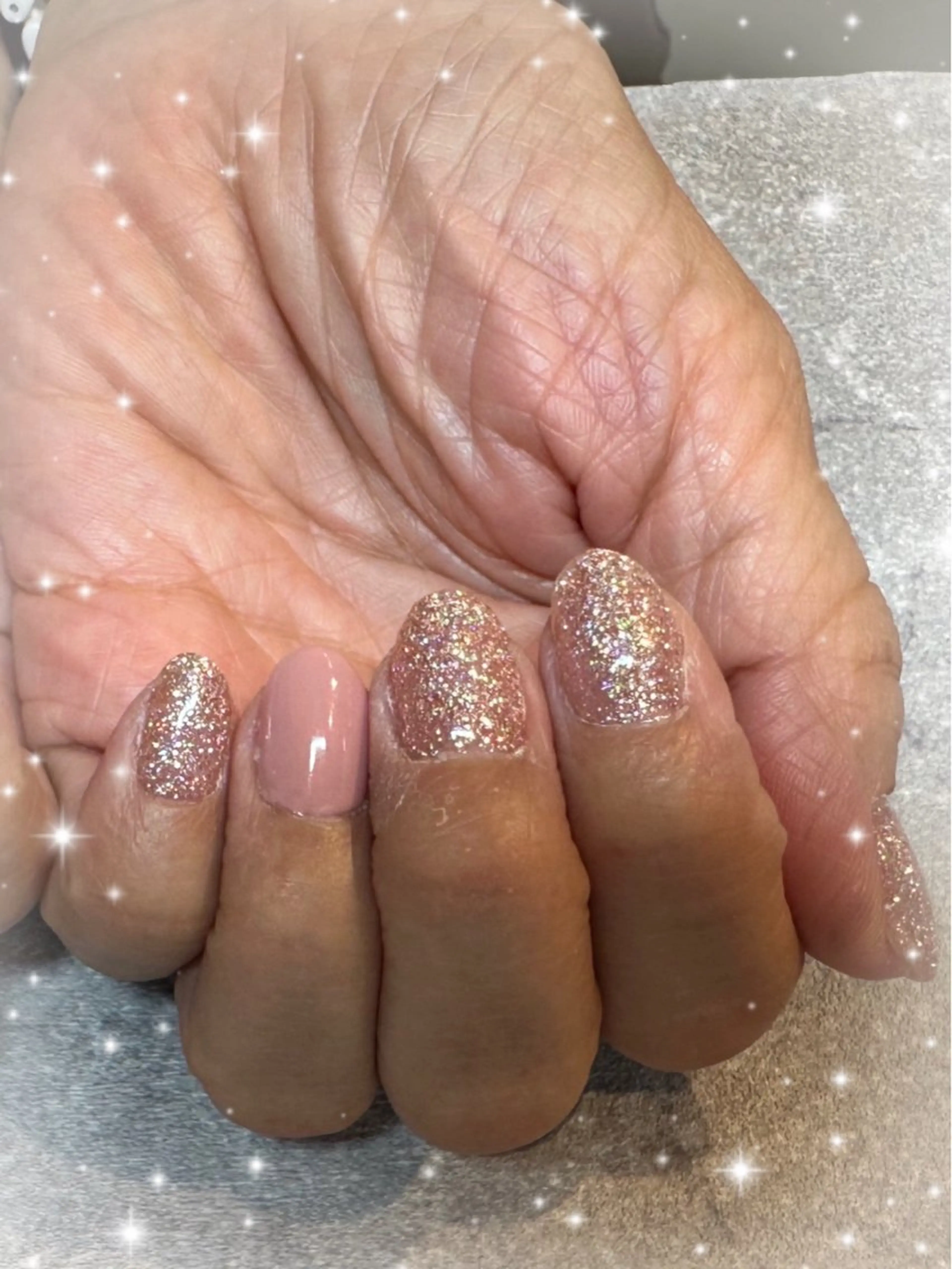 ネイル ラメ(グリッター) ワンカラーネイル Nail & Personalcolor Ring所属・⭐️Chiharu ⭐️のネイルデザイン