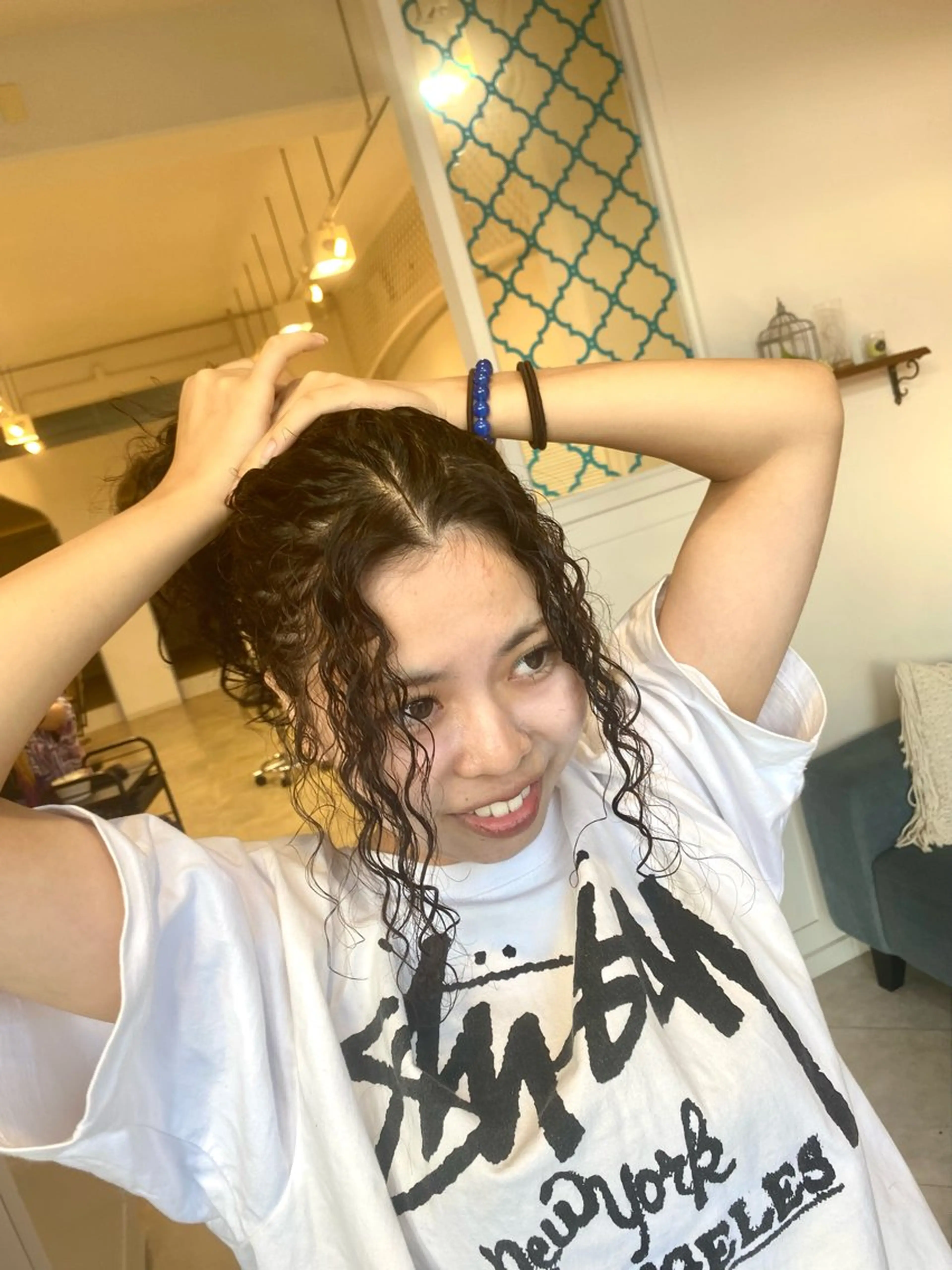 ロング パーマ カット パーマ AngeBay.NaHa所属・饒平名 知也のヘアスタイル