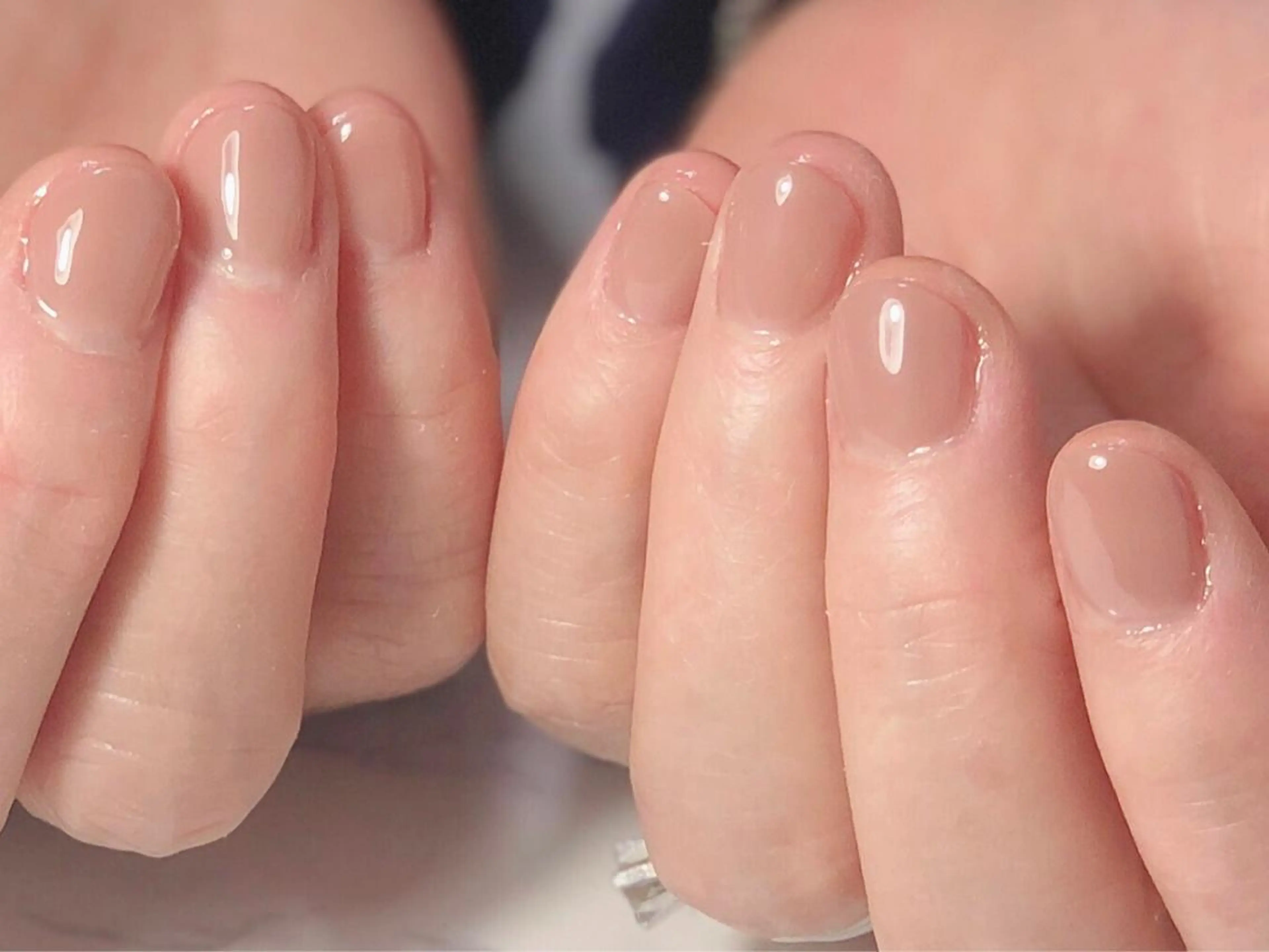 ネイル ジェルネイル オフィスネイル ワンカラーネイル ショートネイル 辻野 和枝のネイルデザイン