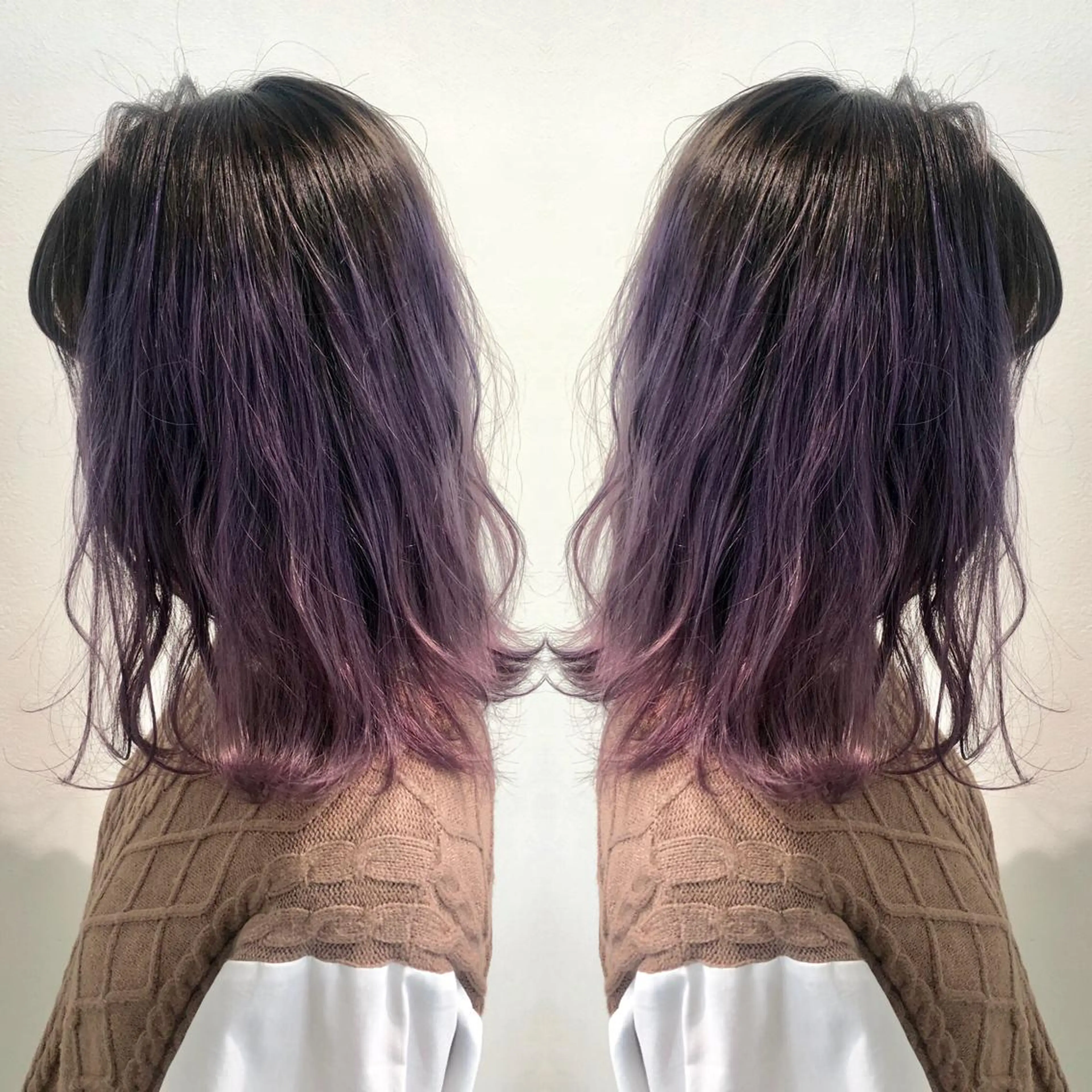 セミロング カラー ♡美髪•艶髪♡砂川 なつきのヘアスタイル