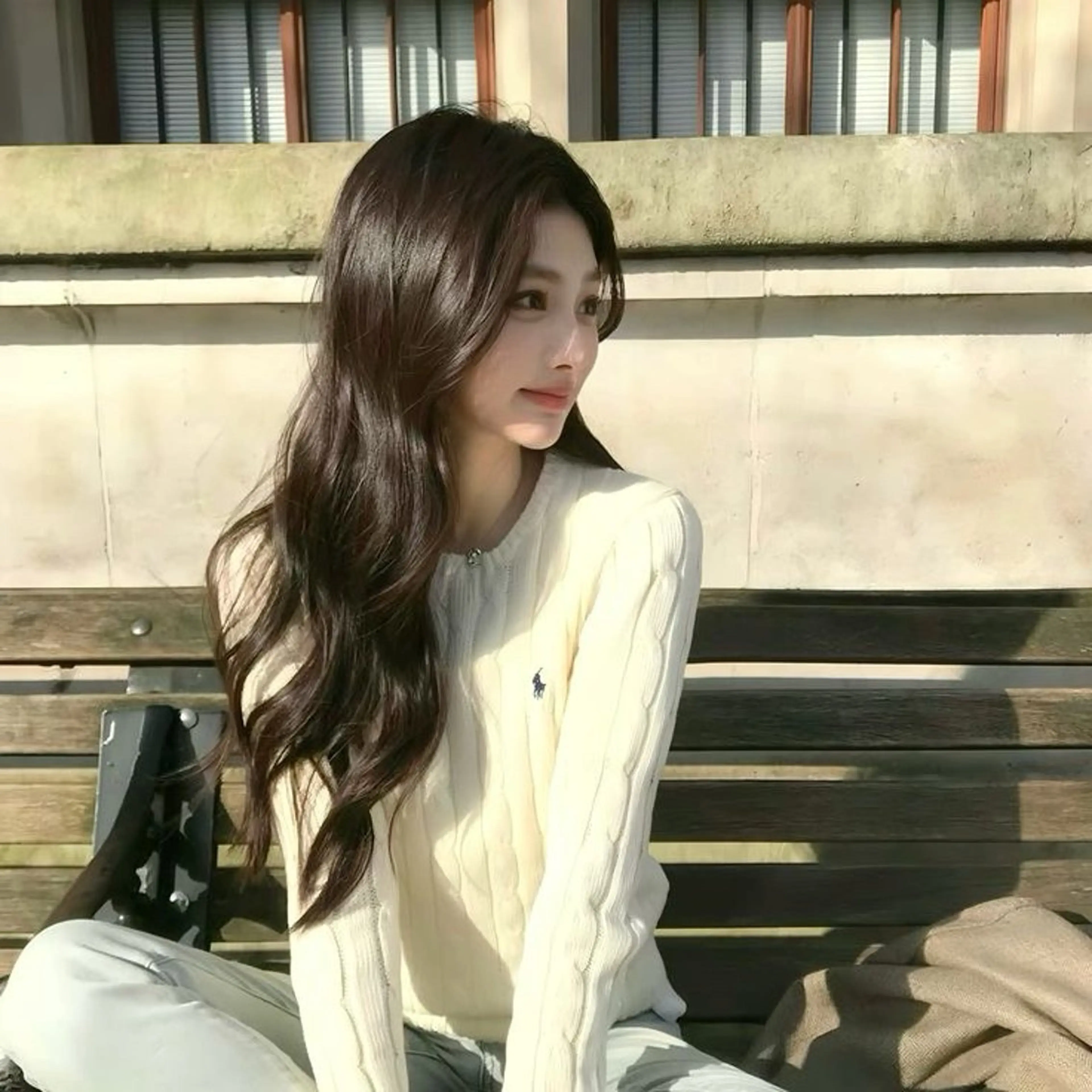 ロング カラー カット ヘアカラー 韓国風暗髪ヘア🤍 🫧MIREIのヘアスタイル