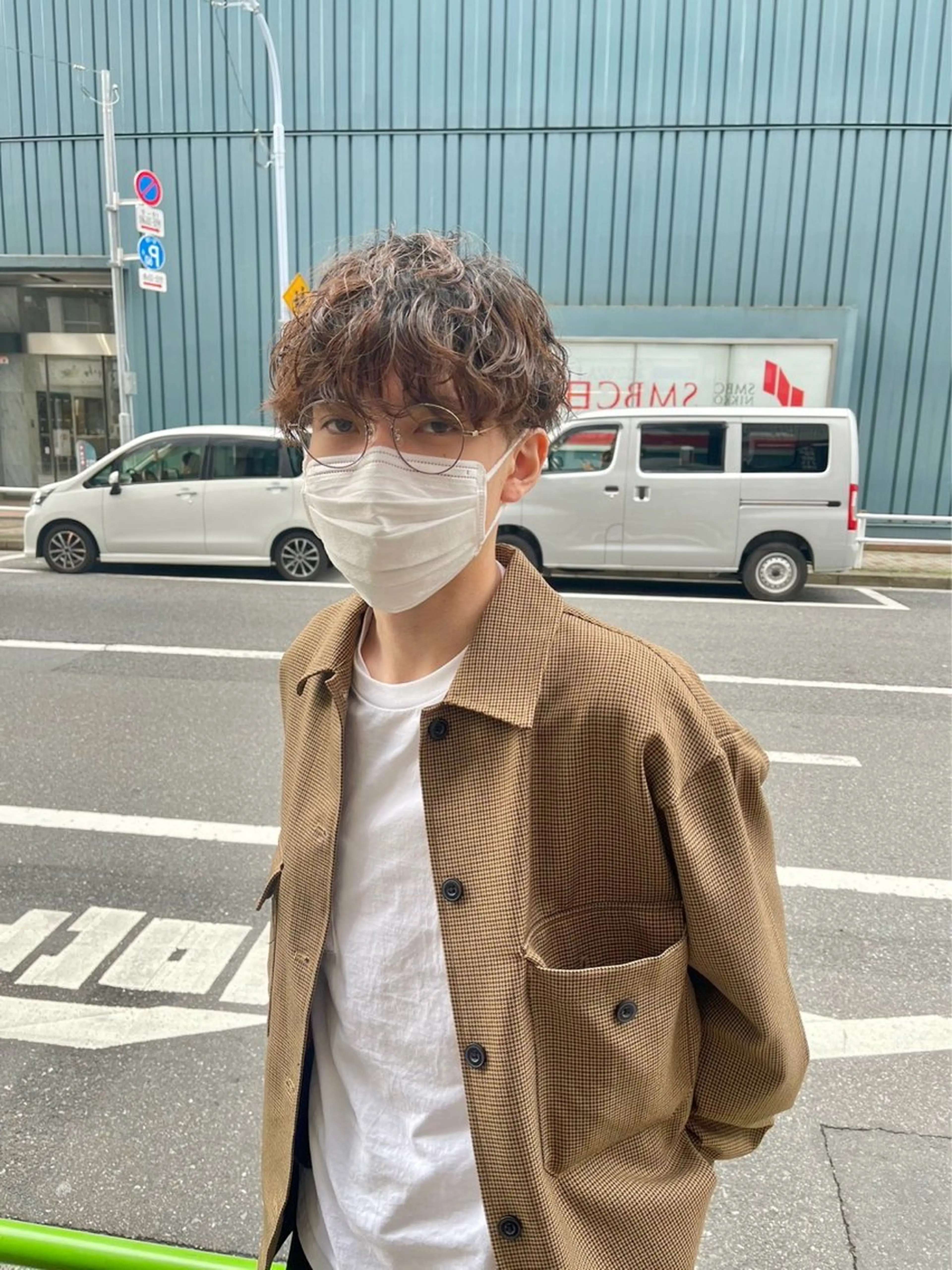 ショート パーマ メンズ メンズパーマ 波巻きパーマ XANADU上野店 🐼ﾖｺﾊｼのヘアスタイル