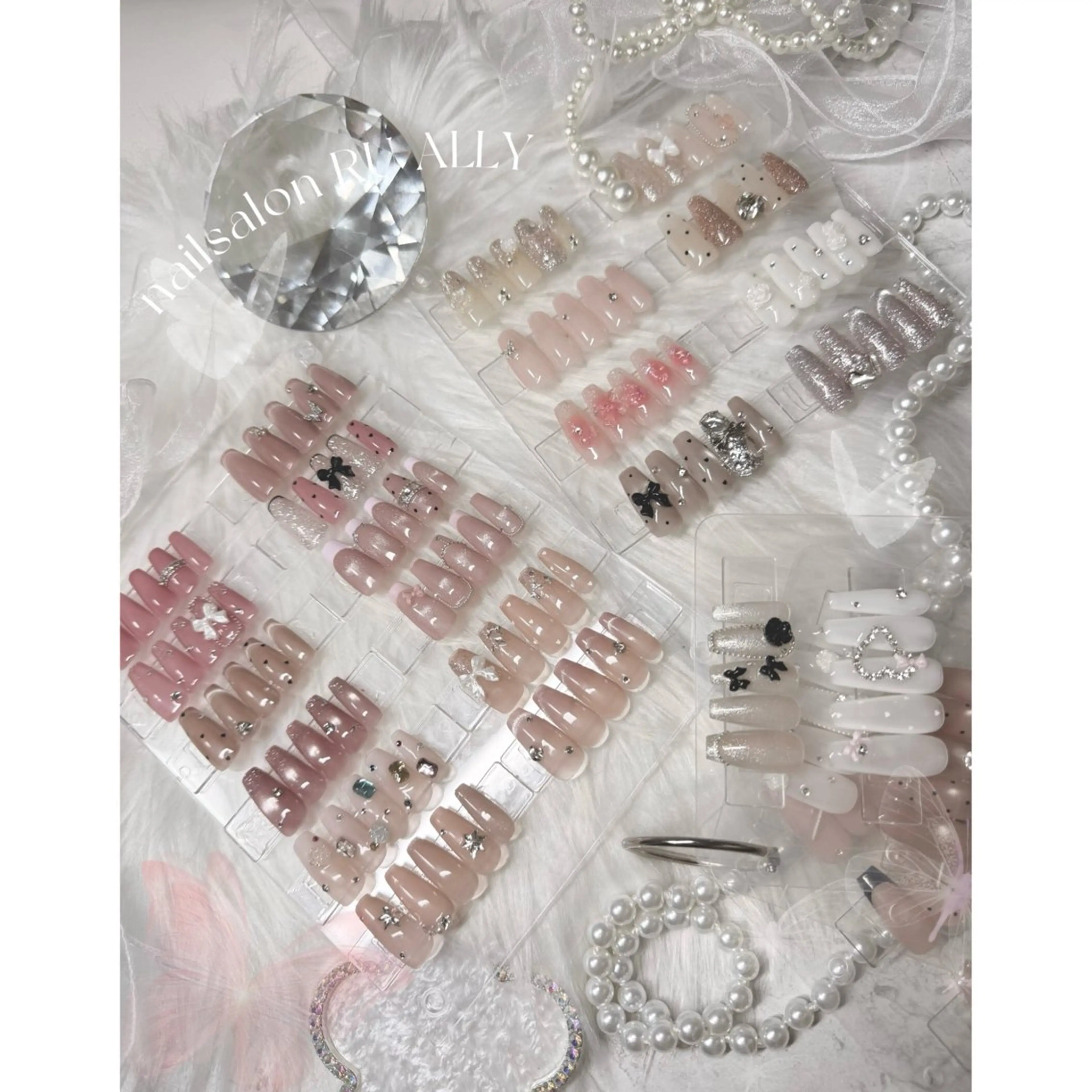 ロング 韓国風ヘア ハンドネイル nailsalon RU ALLY所属・RUALLY REI .*⑅¨̮♡のネイルデザイン