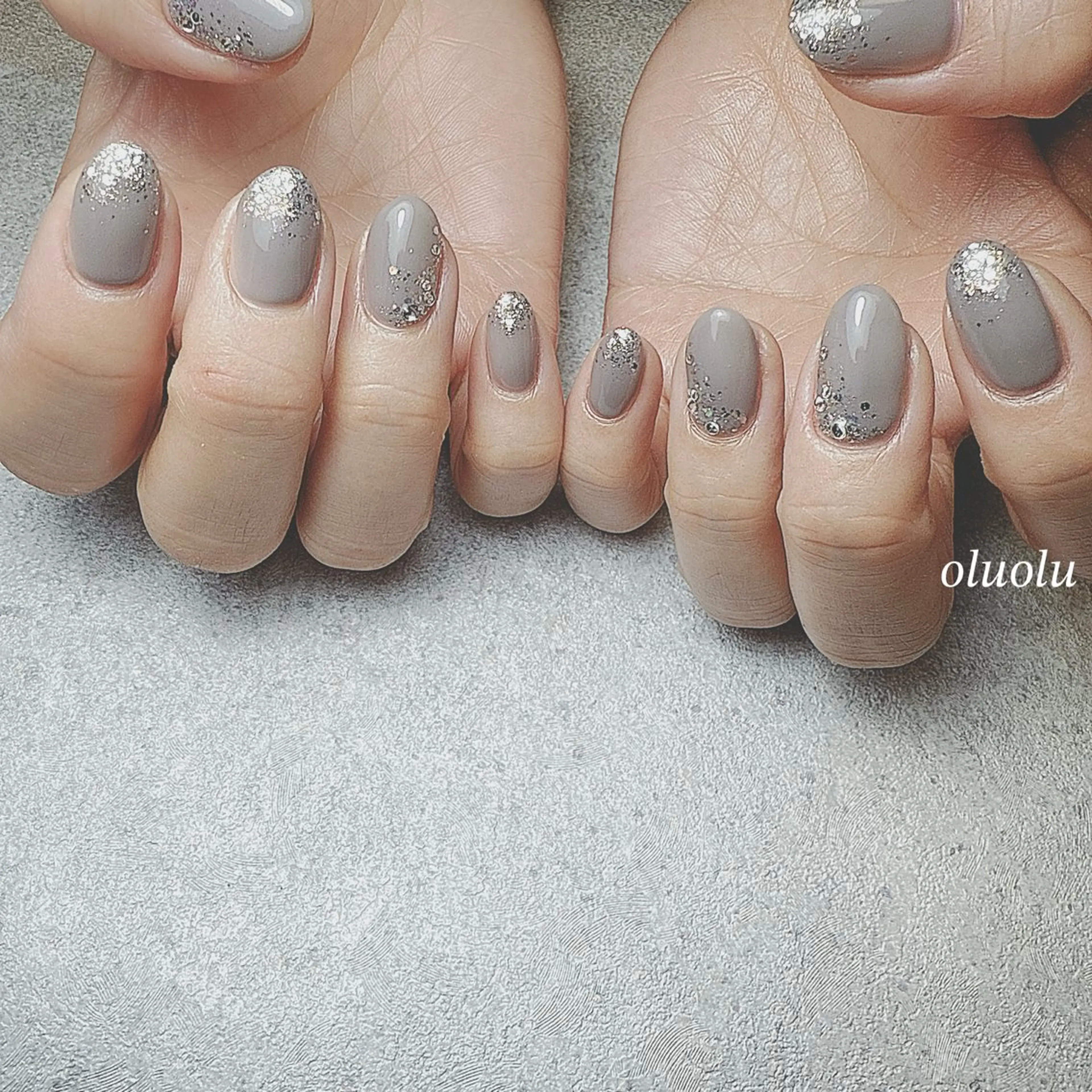 ネイル アートネイル ラメ(グリッター) ストーンネイル ハンドネイル 大村 紬華のネイルデザイン