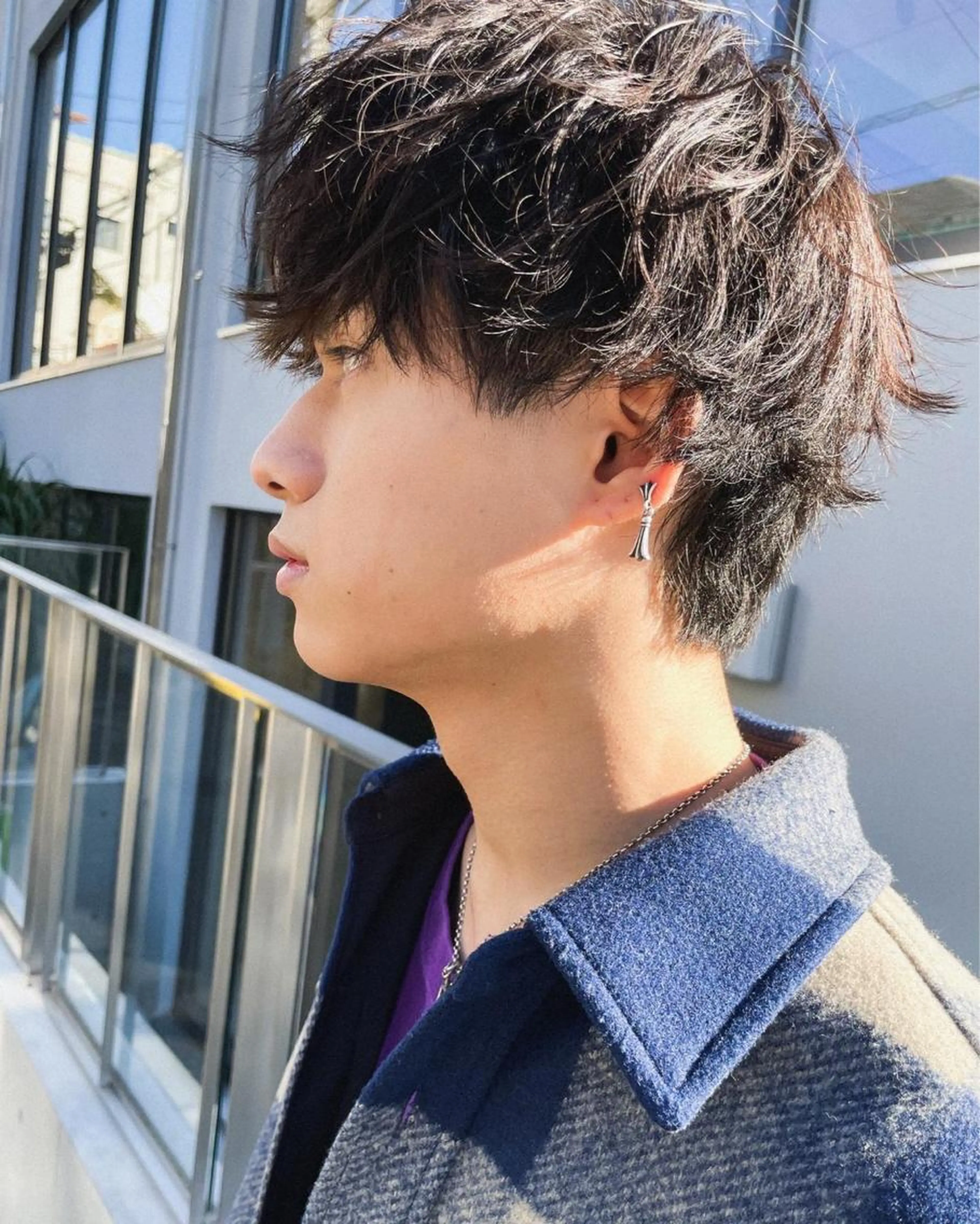 メンズカット＋ハイライトオンカラーの写真