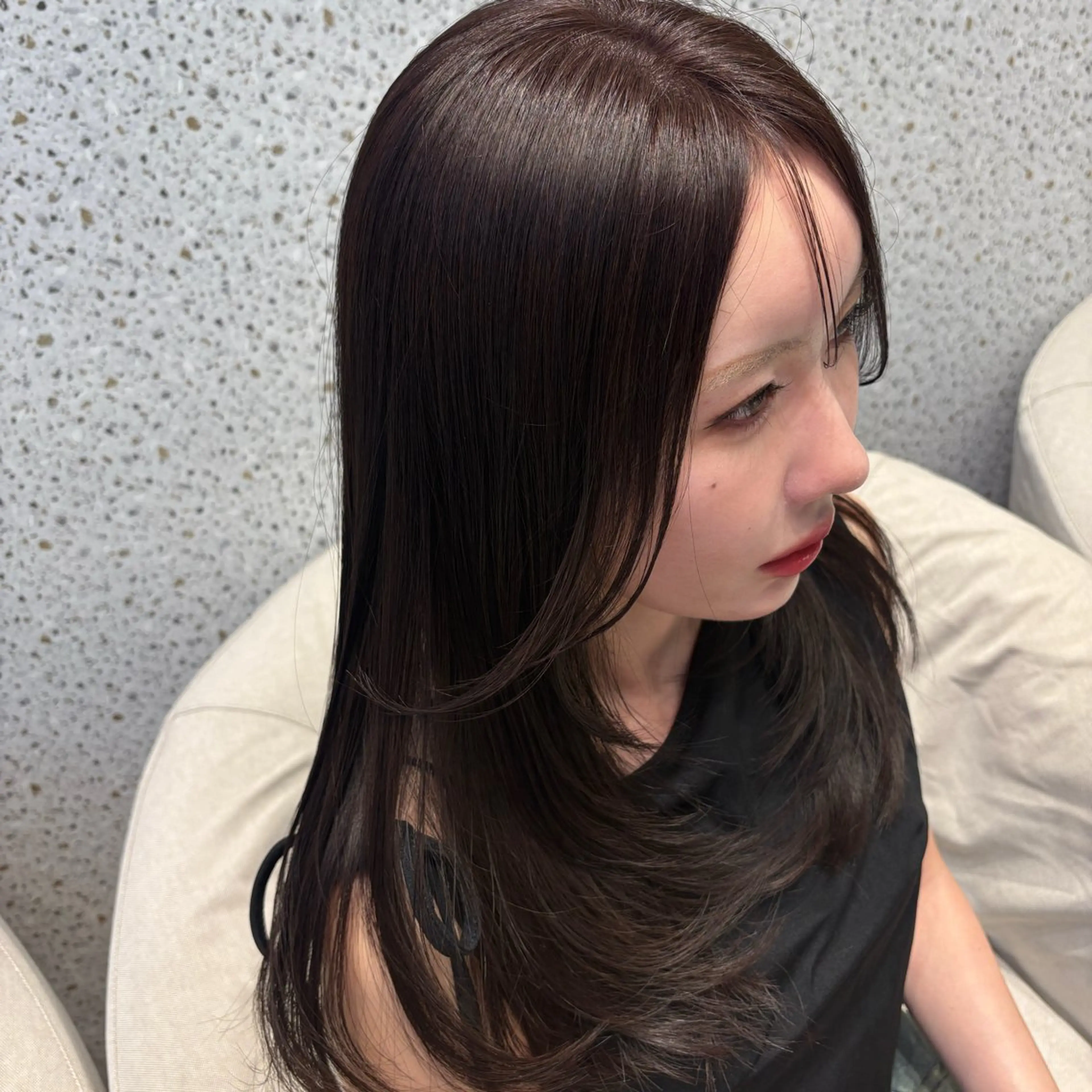 ロング カラー 李 文のヘアスタイル