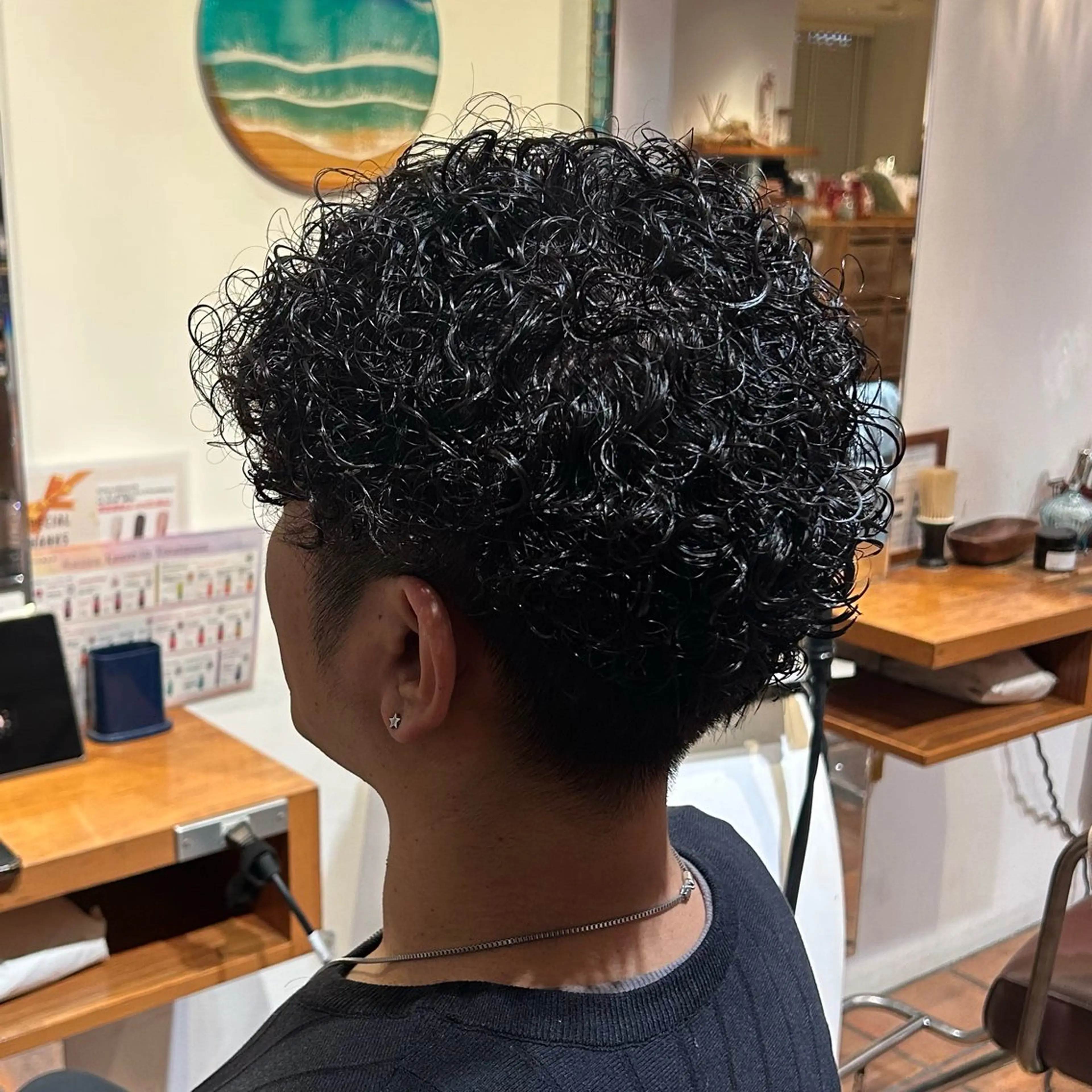 パーマ メンズ パーマ さくら/ メンズパーマモデルのヘアスタイル