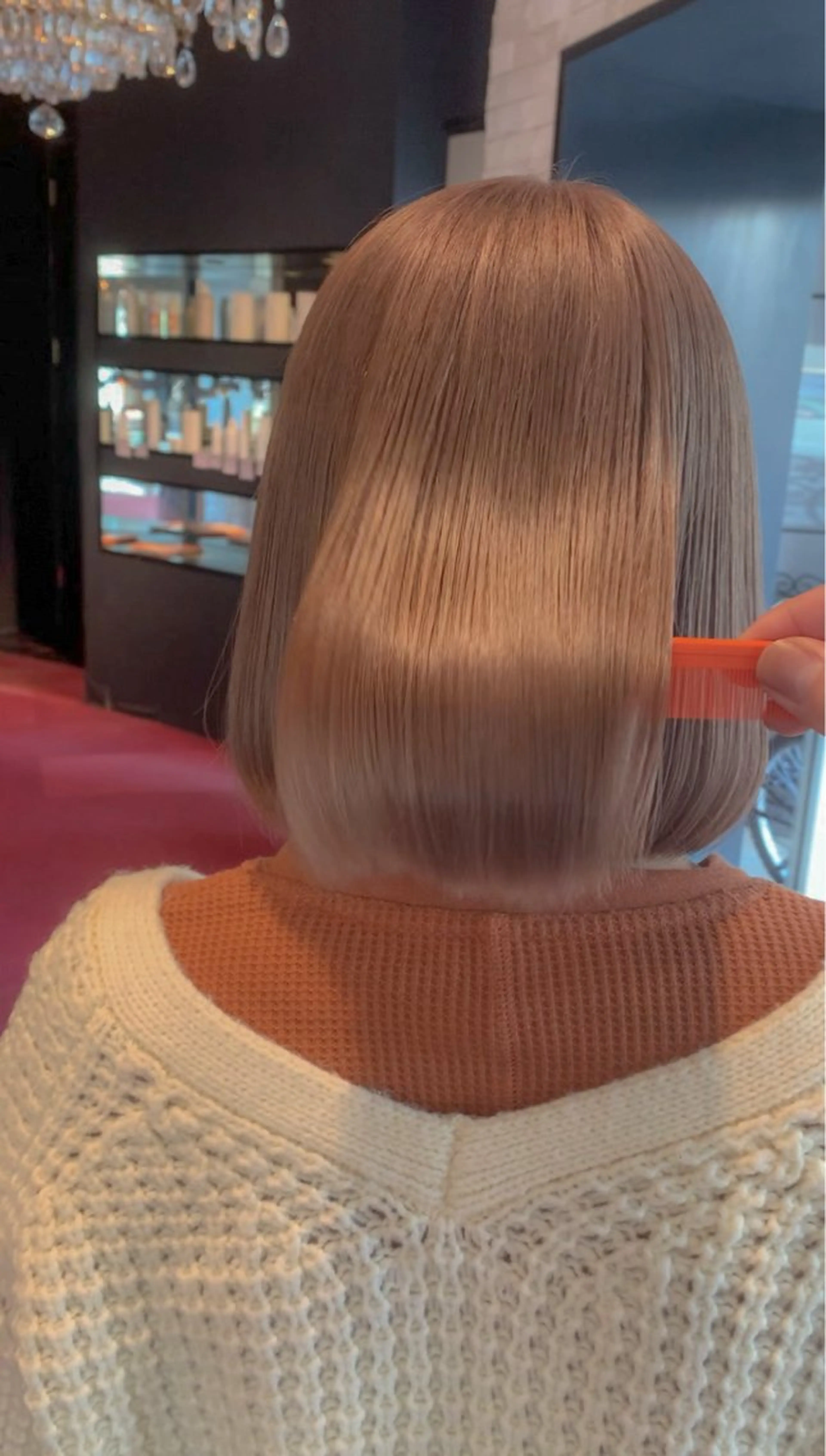 ミディアム カット ヘアカラー トリートメント 松山 大輝のヘアスタイル