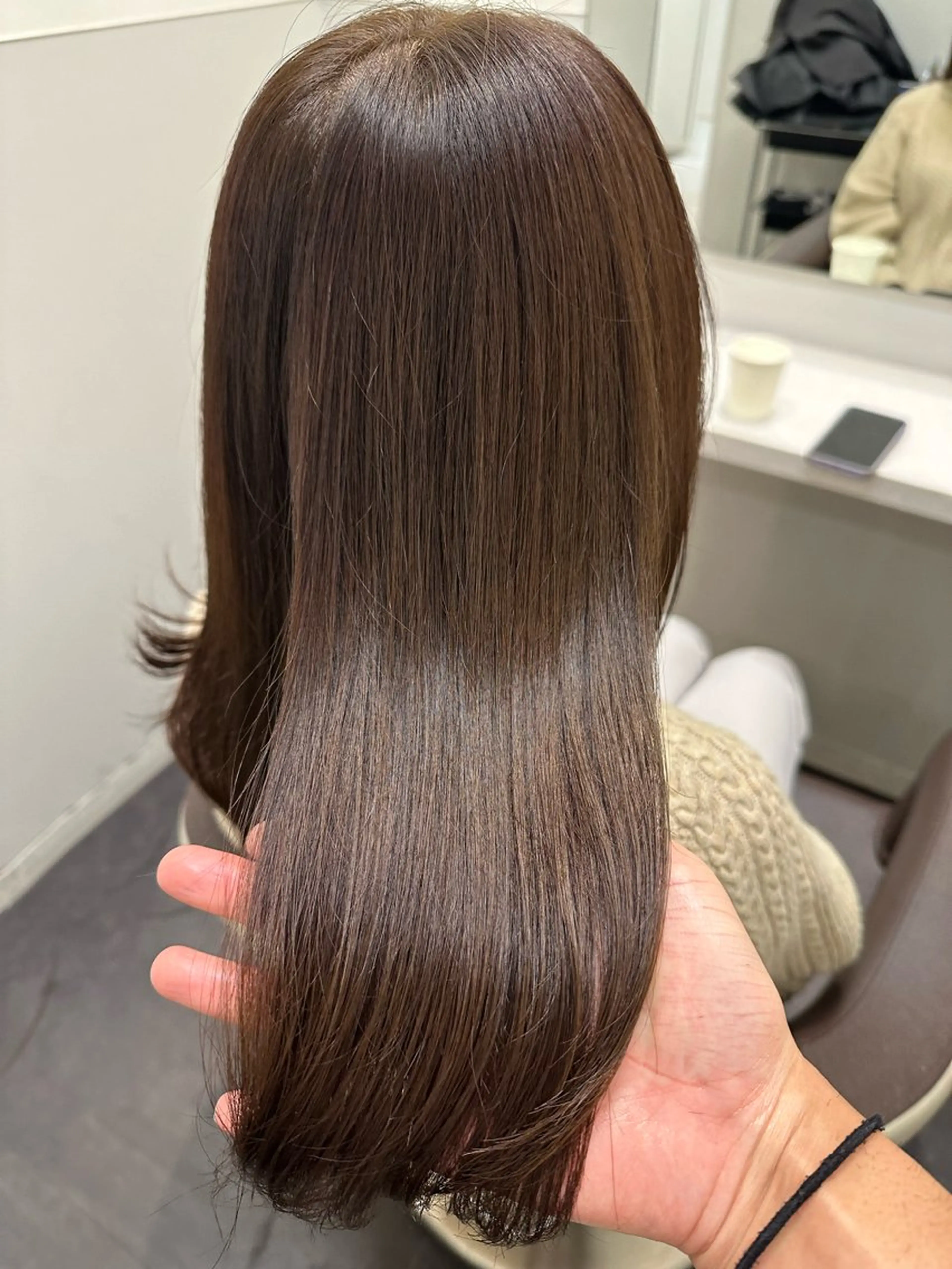 ロング カラー ブラウンカラー ケアカラー トリートメント カット ヘアカラー トリートメント 【レイヤー/韓国風 /髪質改善】RINのヘアスタイル