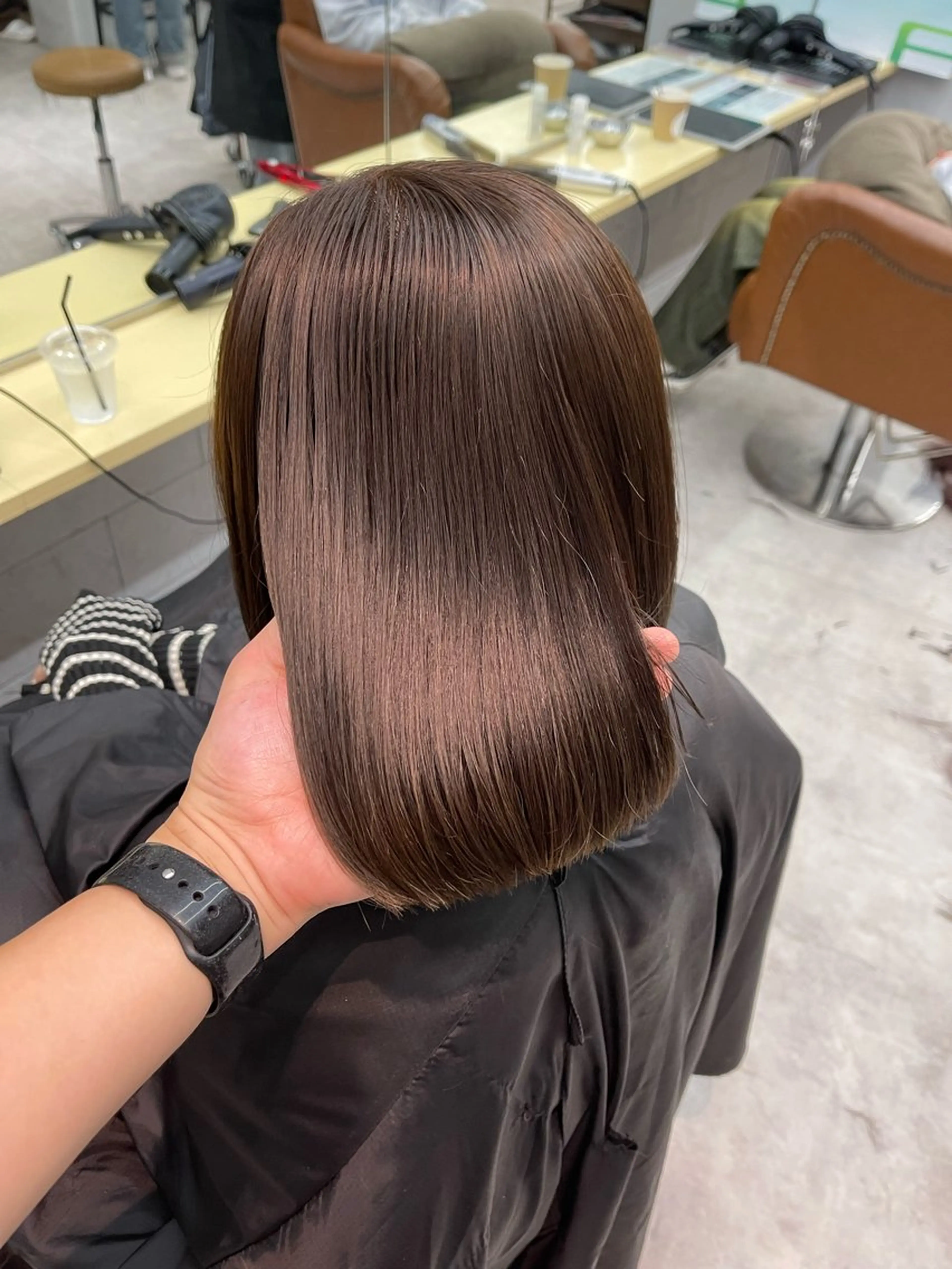 ミディアム カラー ヘアカラー トリートメント route 【ルート】所属・髪質改善/堀江 ケアカラーtoshiのヘアスタイル