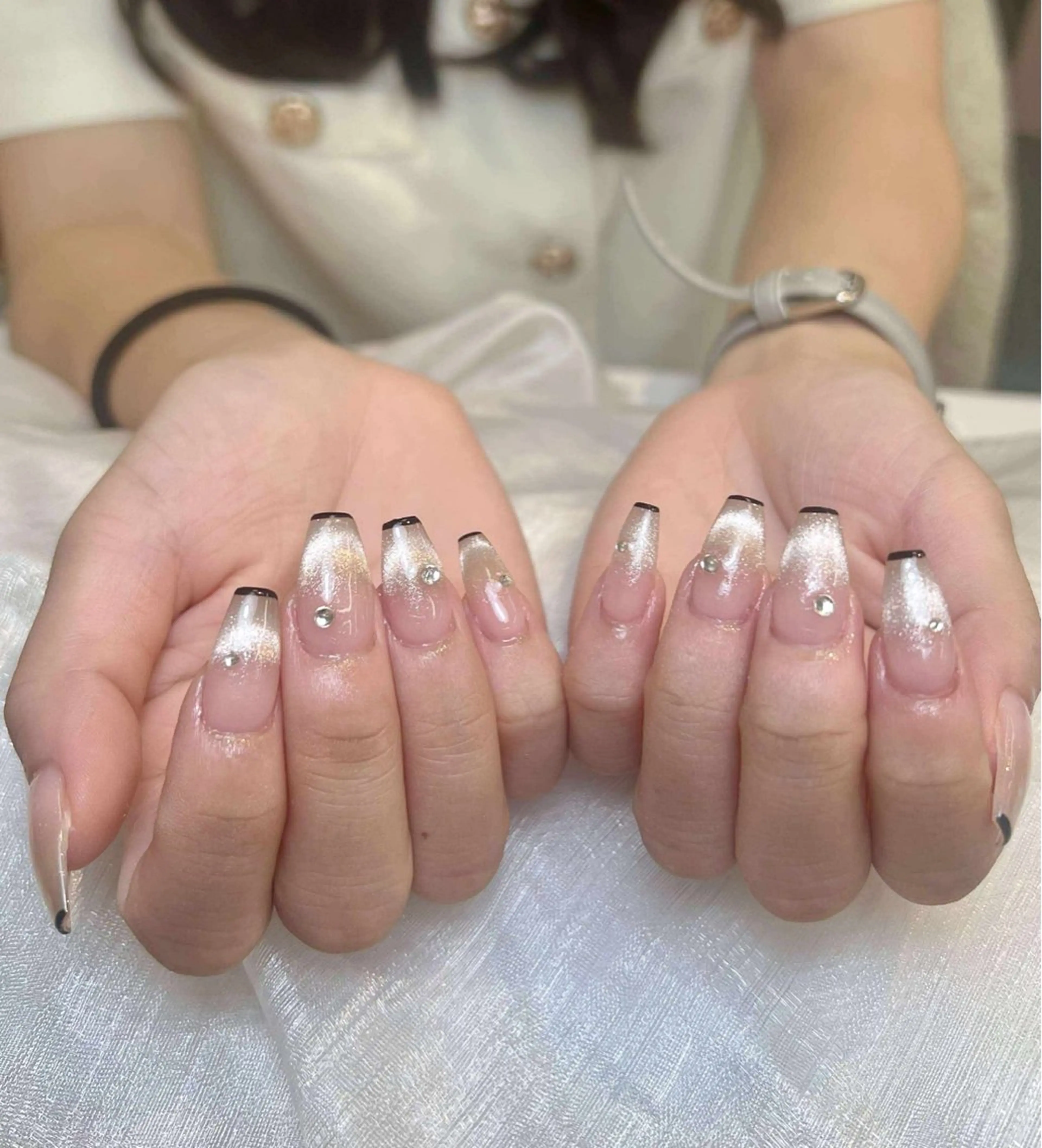 ネイル アートネイル 成人式 ジェルネイル ニュアンスネイル 夏ネイル ハンドネイル Jenn Nail Shinokuboのネイルデザイン