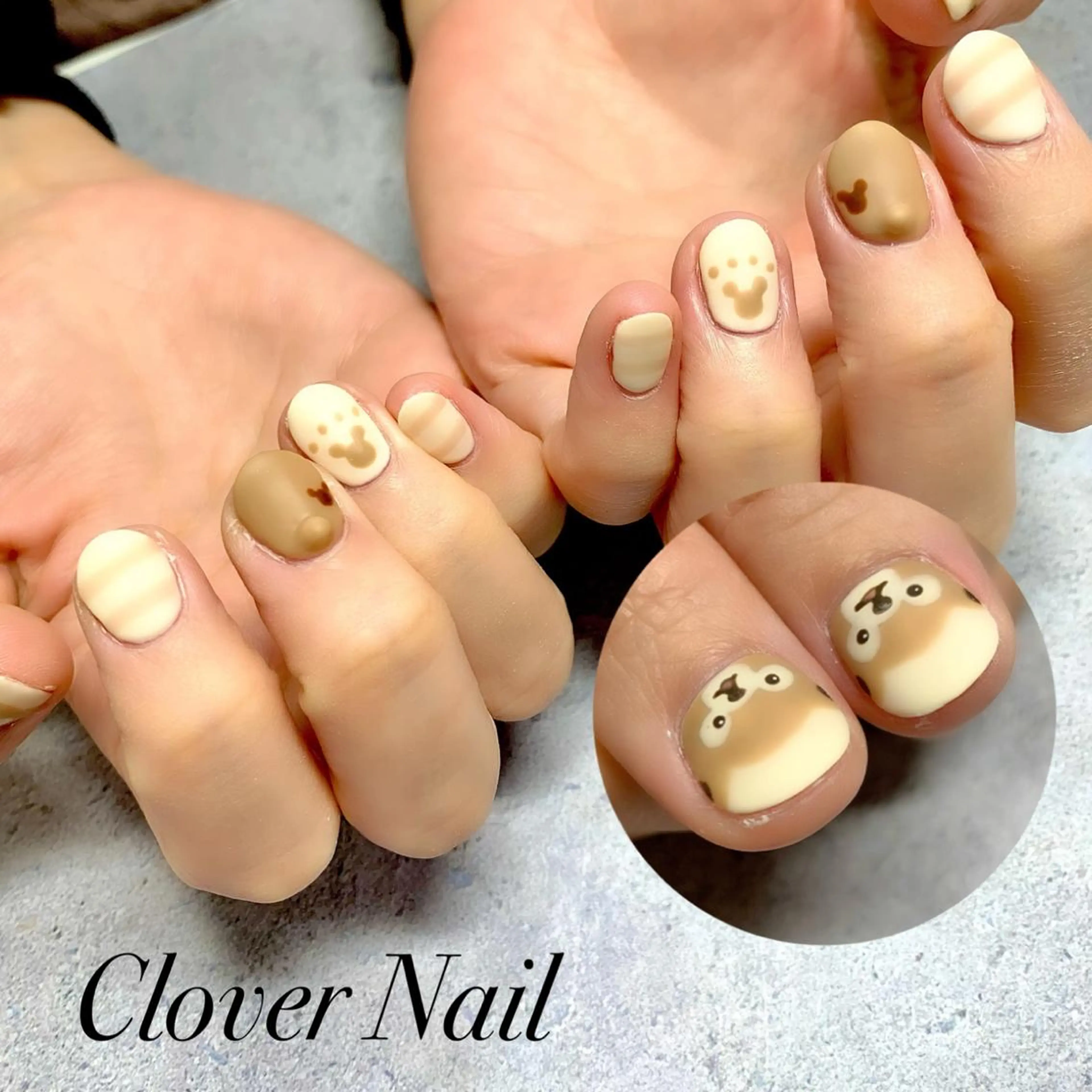 ネイル フットネイル ジェルネイル マグネットネイル ニュアンスネイル パラジェル ハンドネイル clover nailのネイルデザイン
