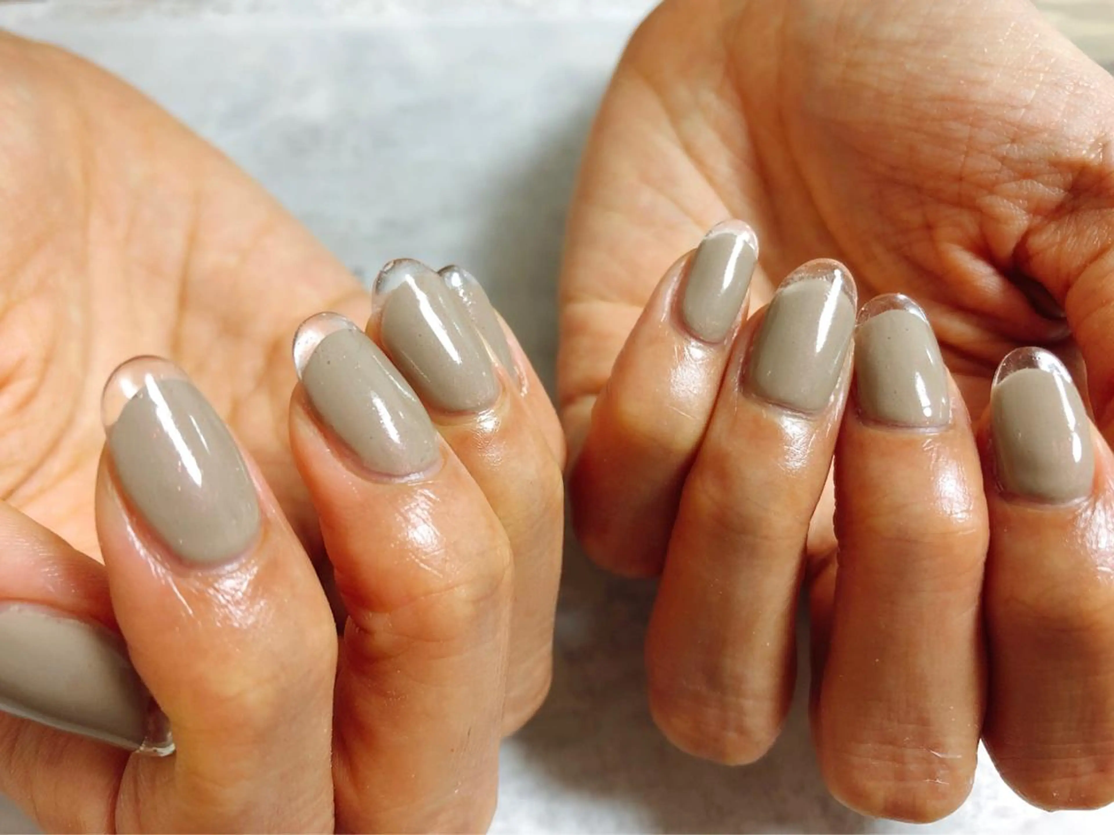 ネイル クリアネイル フレンチネイル kiki nail 二子玉川のネイルデザイン