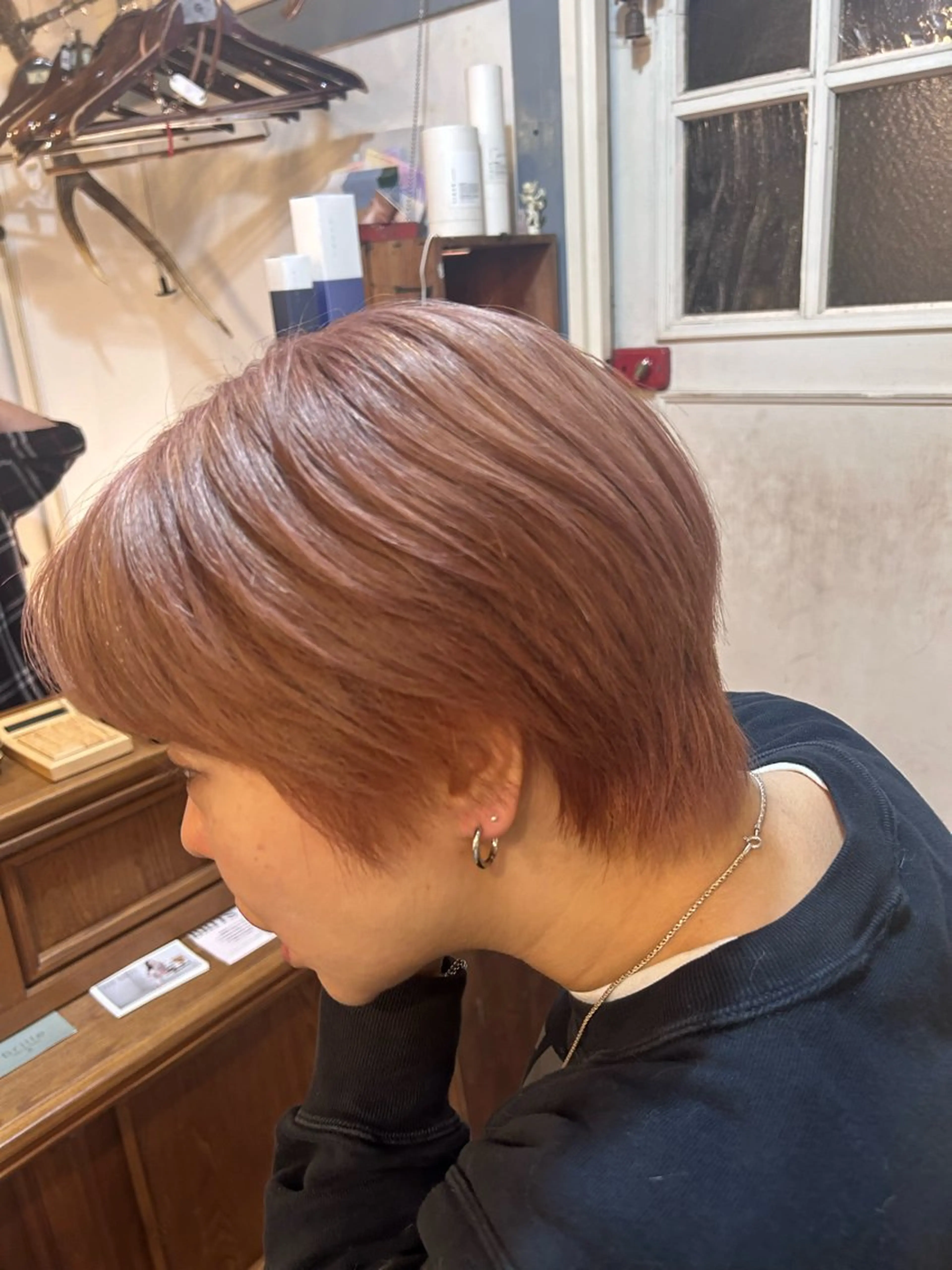 ショート カラー ヘアカラー トリートメント 清水千優/パーマ/透 明感カラー/メンズのヘアスタイル