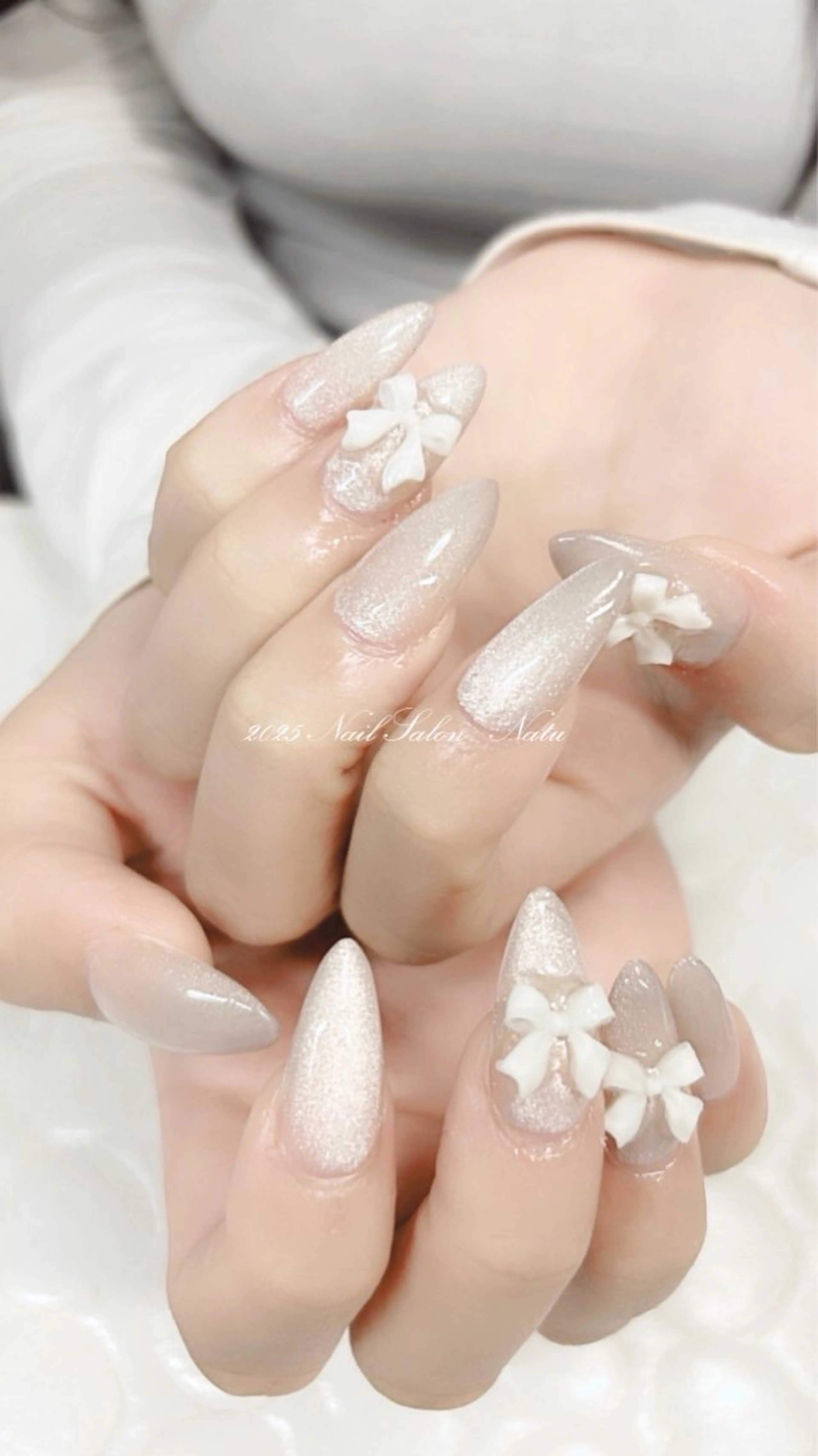 ネイル 長さ出し マグネットネイル ミディアムネイル nailsalon　 Natuのネイルデザイン