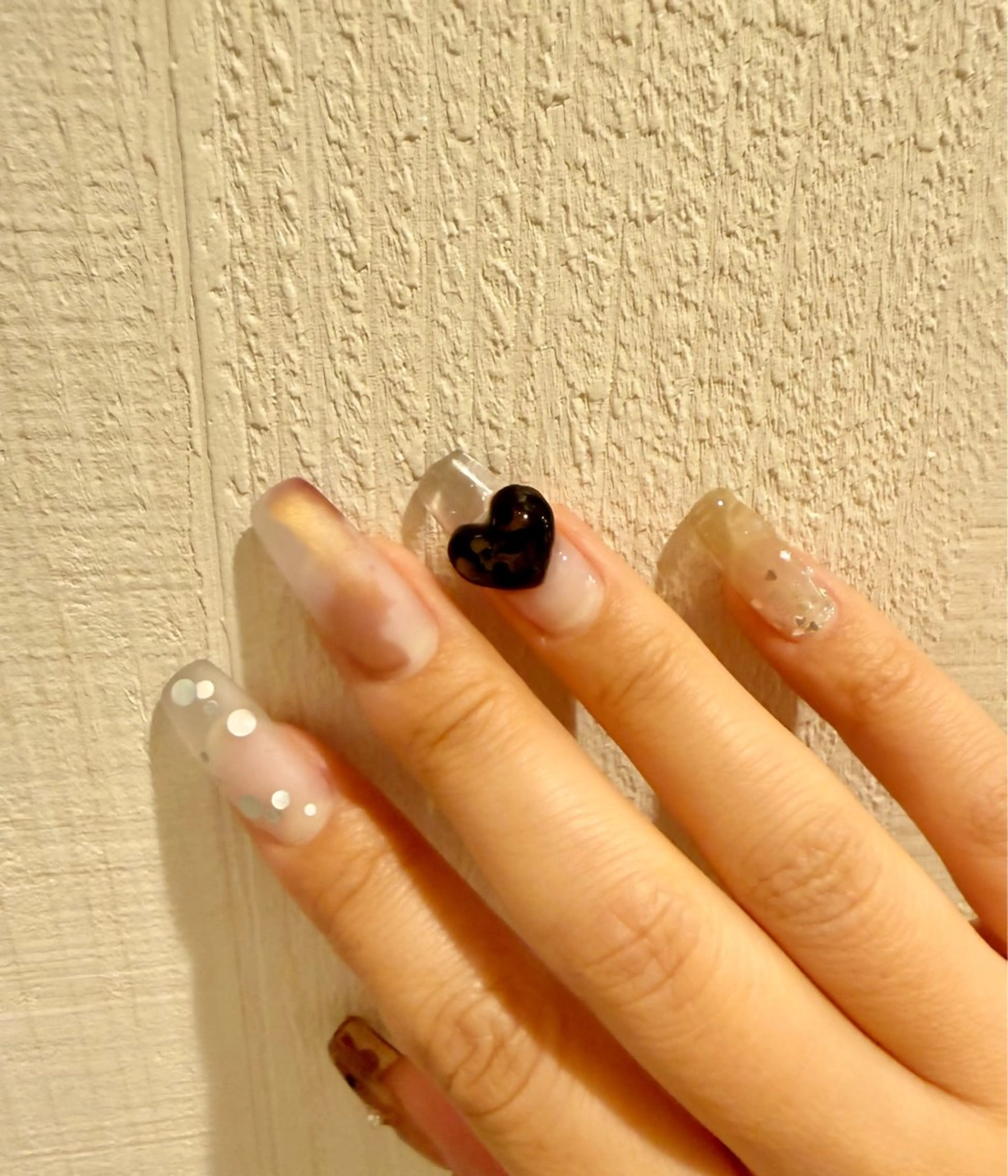 ネイル スカルプネイル バレンタイン 岩澤 恵子のネイルデザイン