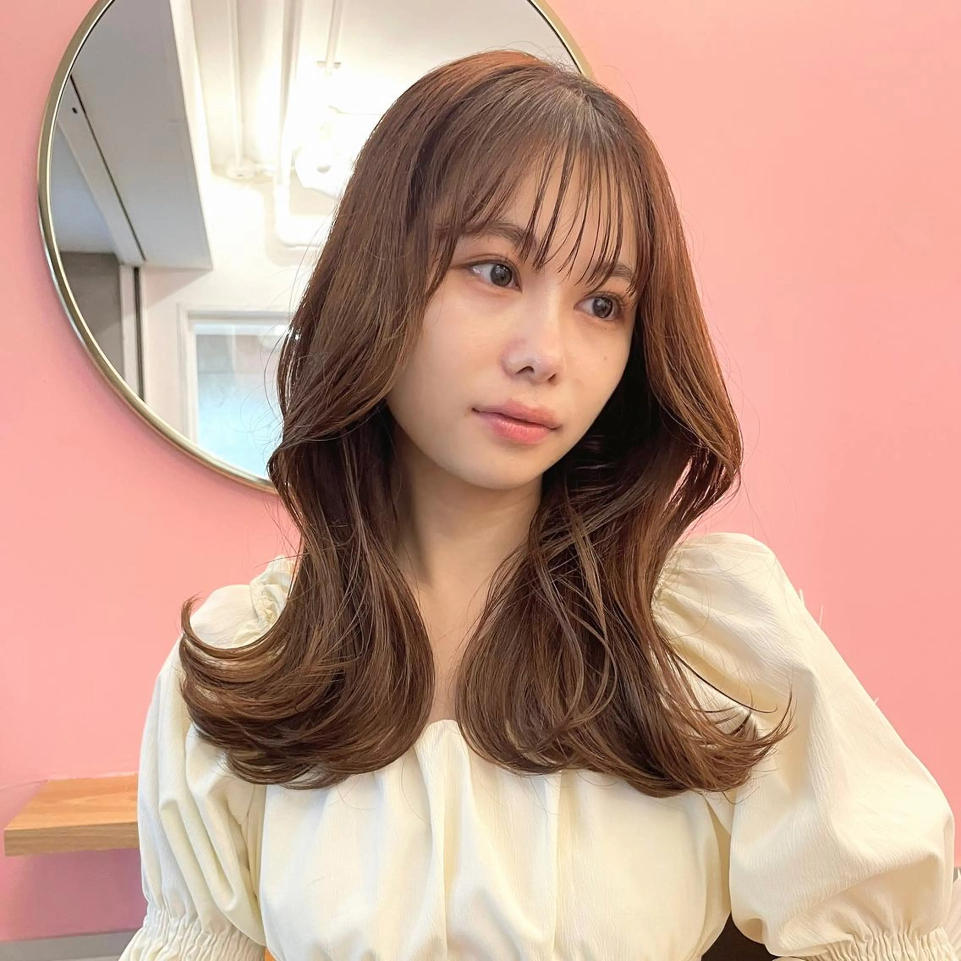 セミロング カラー 🫧透明感ヘア🫧 🧸竹花　彩希🧸のヘアスタイル