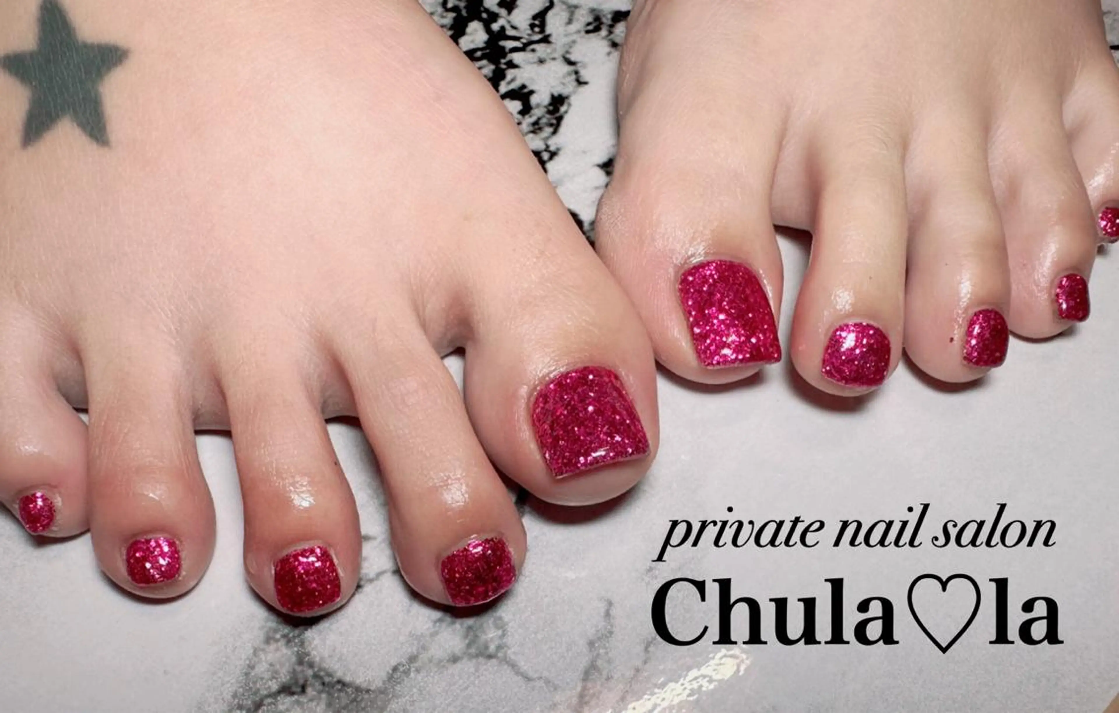 フットワンカラー／ドライケア込🌼初回付け替えオフ無料※オフ有の場合＋20分程度お時間頂いております。の写真