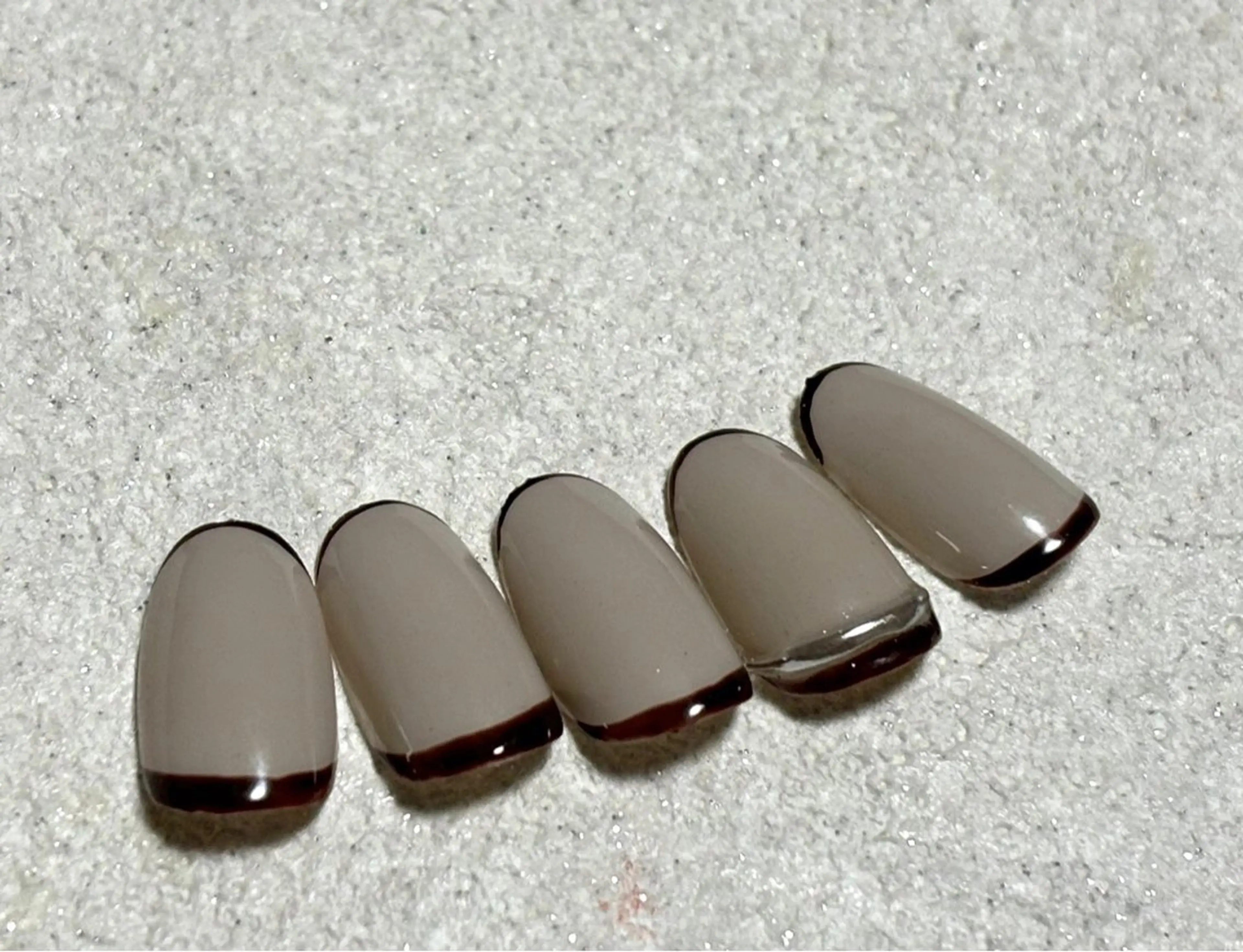 ネイル オーロラネイル フットネイル フレンチネイル ジェルネイル 韓国ネイル ハンドネイル kiki nail 二子玉川のネイルデザイン