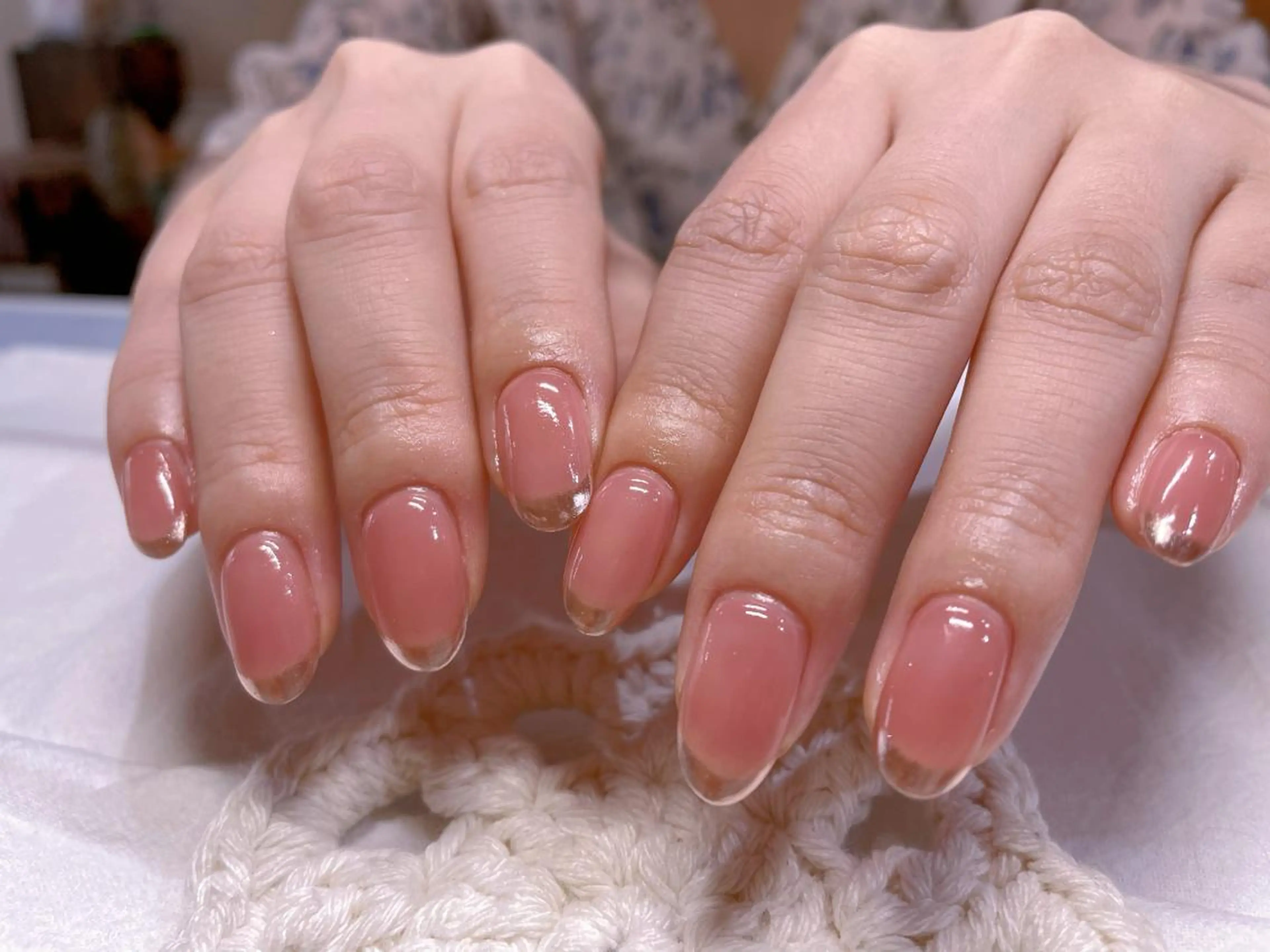 ネイル フレンチネイル ラメ(グリッター) ハンドネイル ネイリスト ❄️ユキ❄️のネイルデザイン