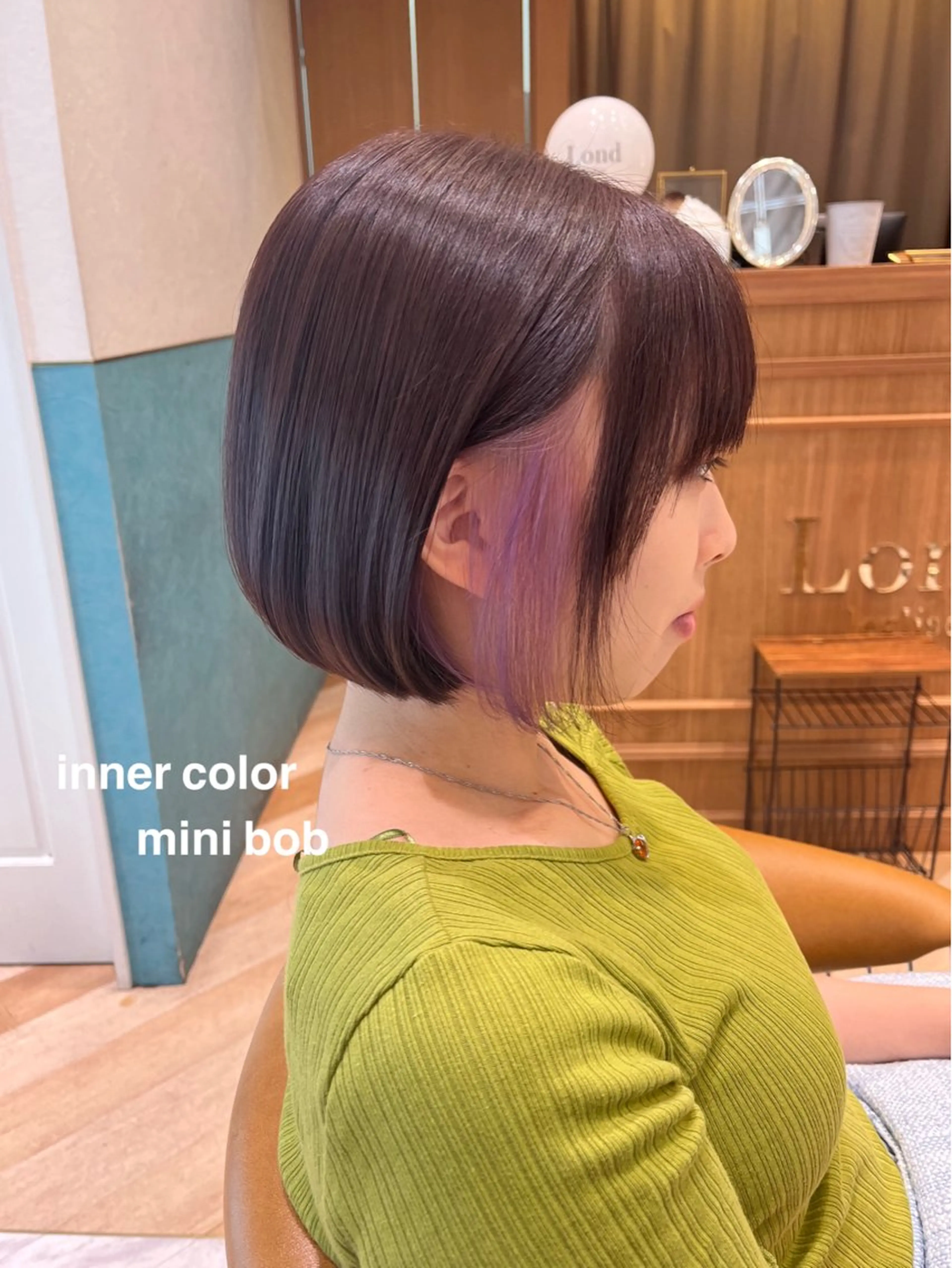 ショート カラー ヘアカラー トリートメント stylist/ボブ ことの/韓国レイヤーのヘアスタイル