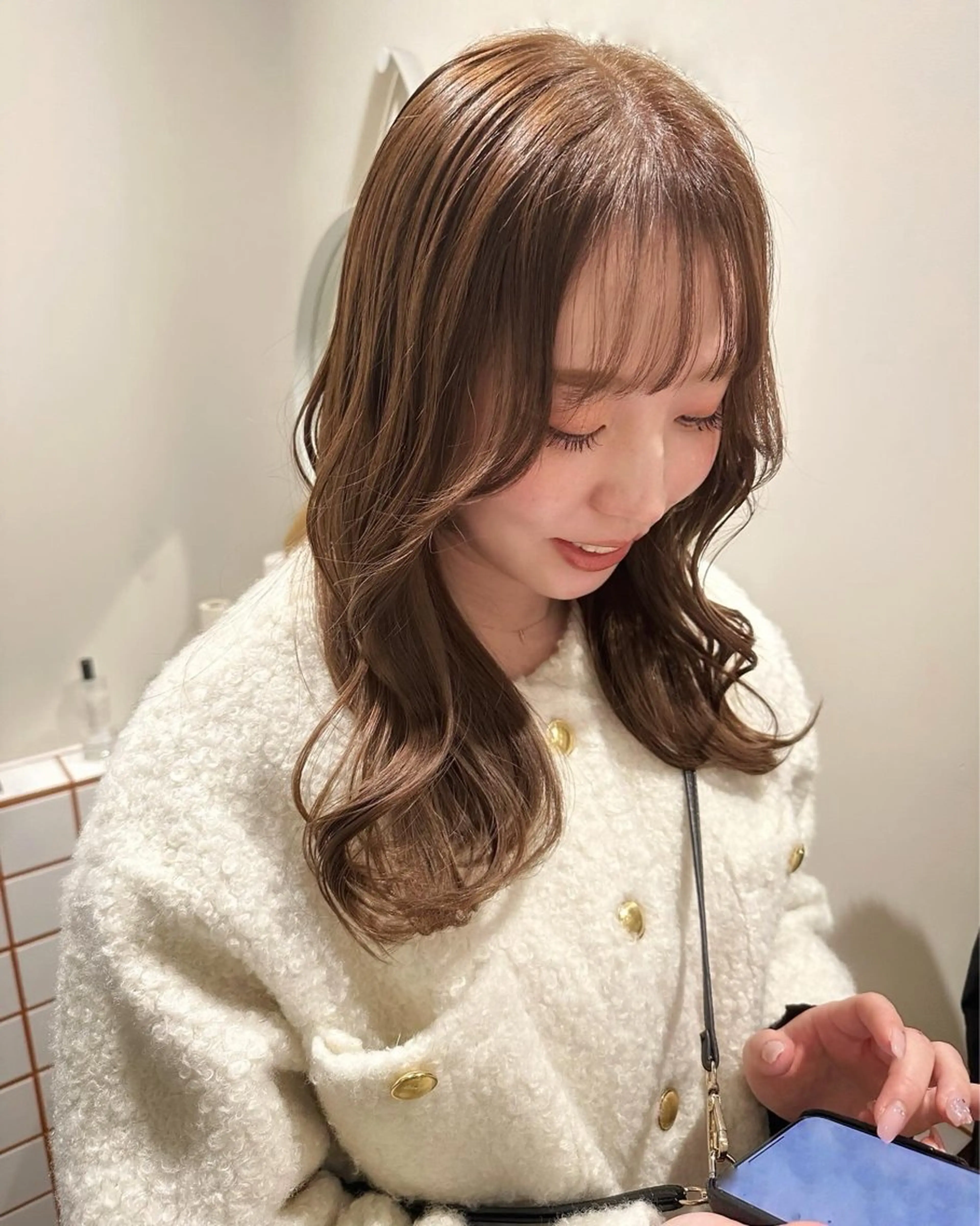 ロング カラー ベージュカラー カット ヘアカラー トリートメント hibiki/セット /透明感カラーのヘアスタイル