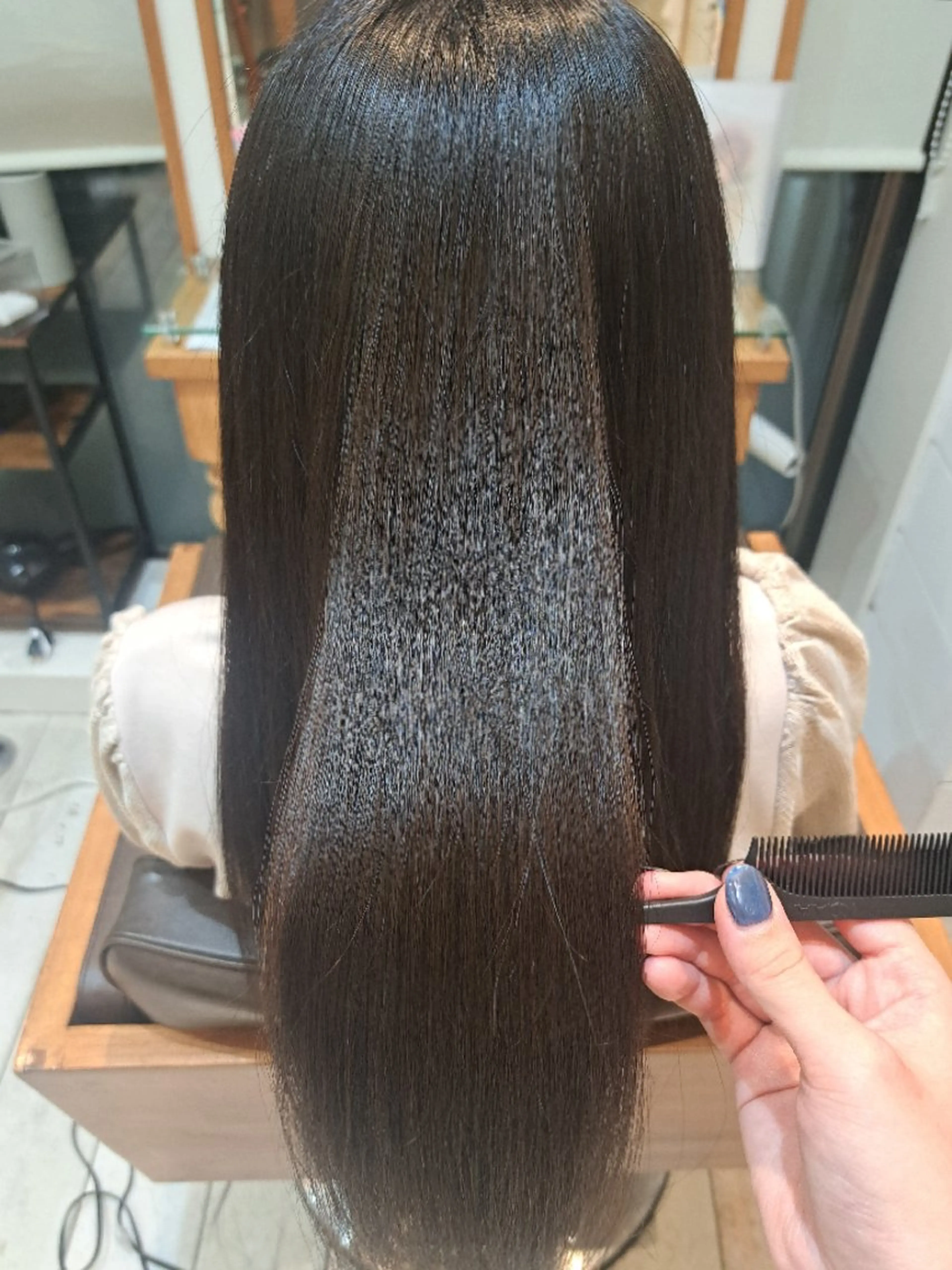 ロング 縮毛矯正 縮毛矯正 渋谷／ ＭＩＹＵのヘアスタイル