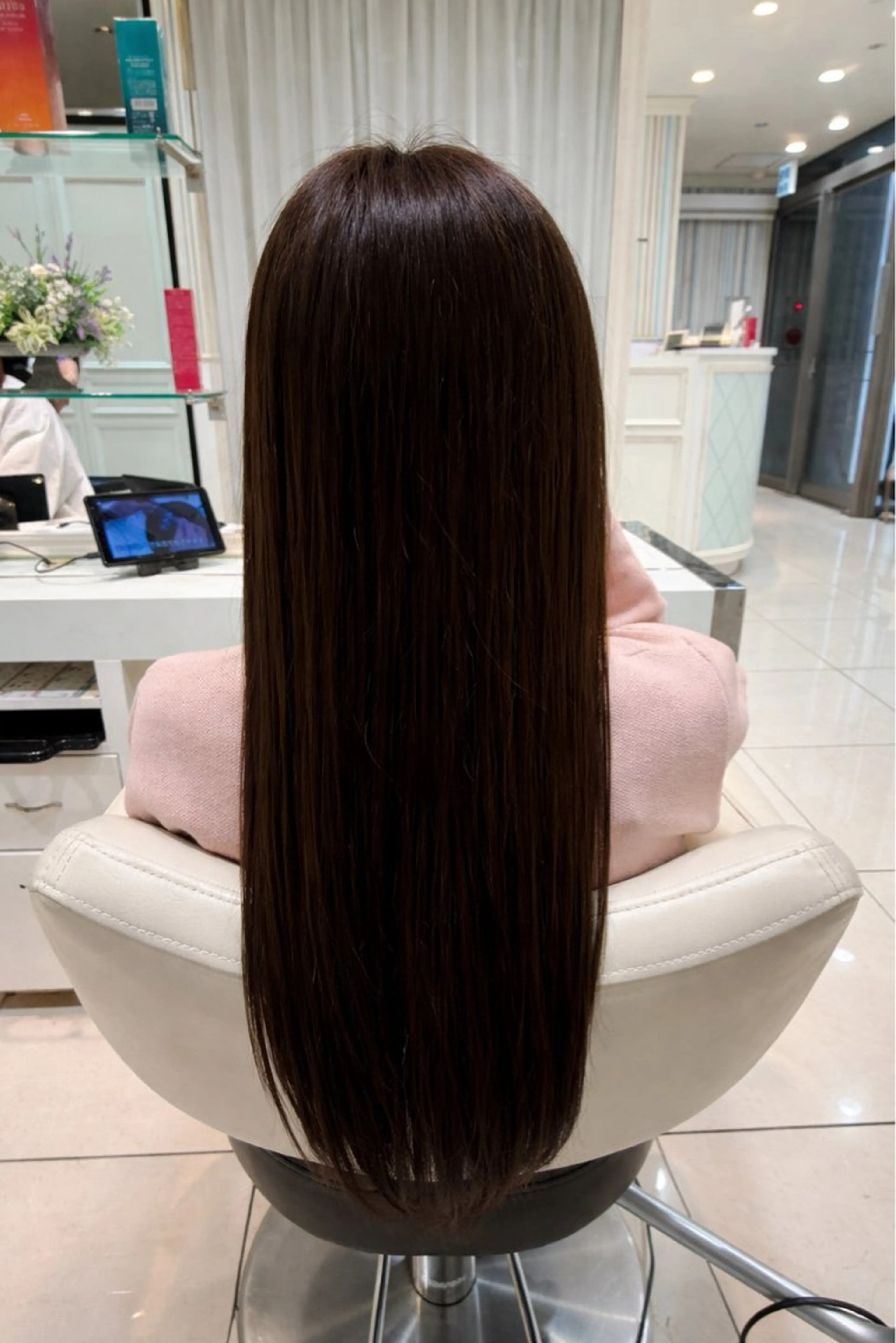 ロング カラー ベージュカラー オリーブベージュ 池袋/レディース特化 /艶カラー/さくらのヘアスタイル