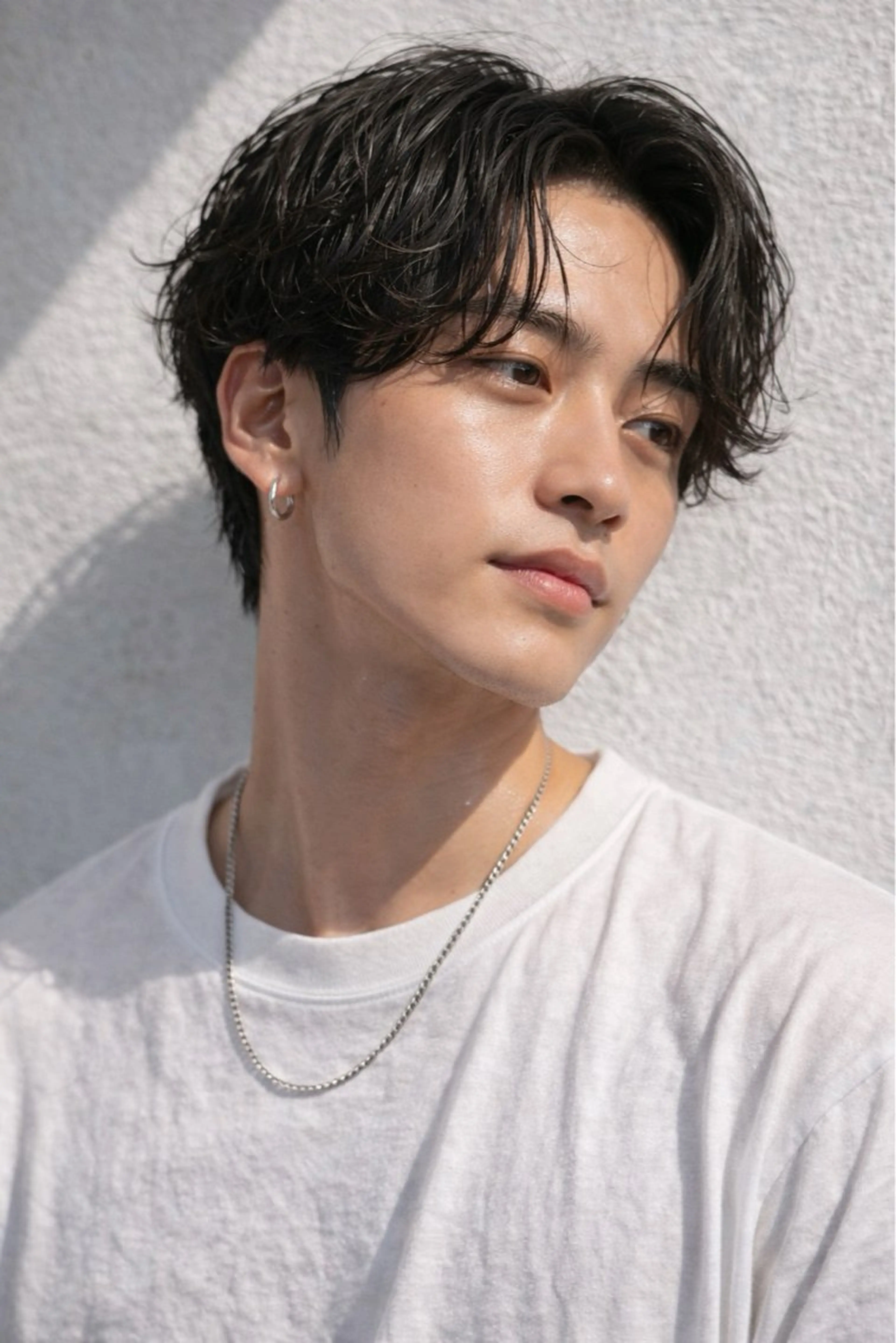 ミディアム パーマ ミディアムパーマ カット パーマ ショート ボブ メンズ パーマのヘアスタイル