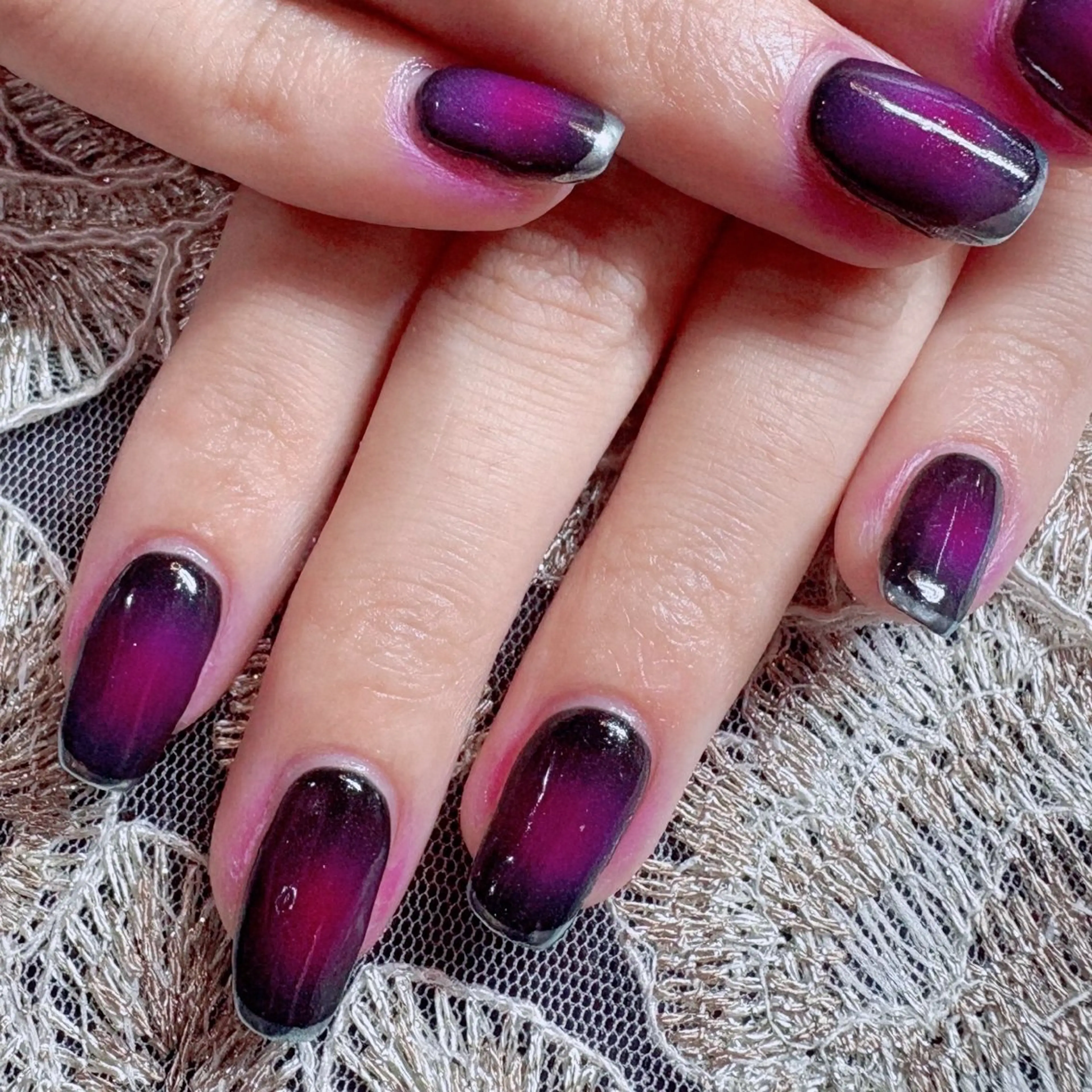 ネイル チークネイル フレンチネイル グラデーション ミラーネイル NAIL＆SPA P-BOX南浦和所属・NAIL P-BOX .HACHIのネイルデザイン