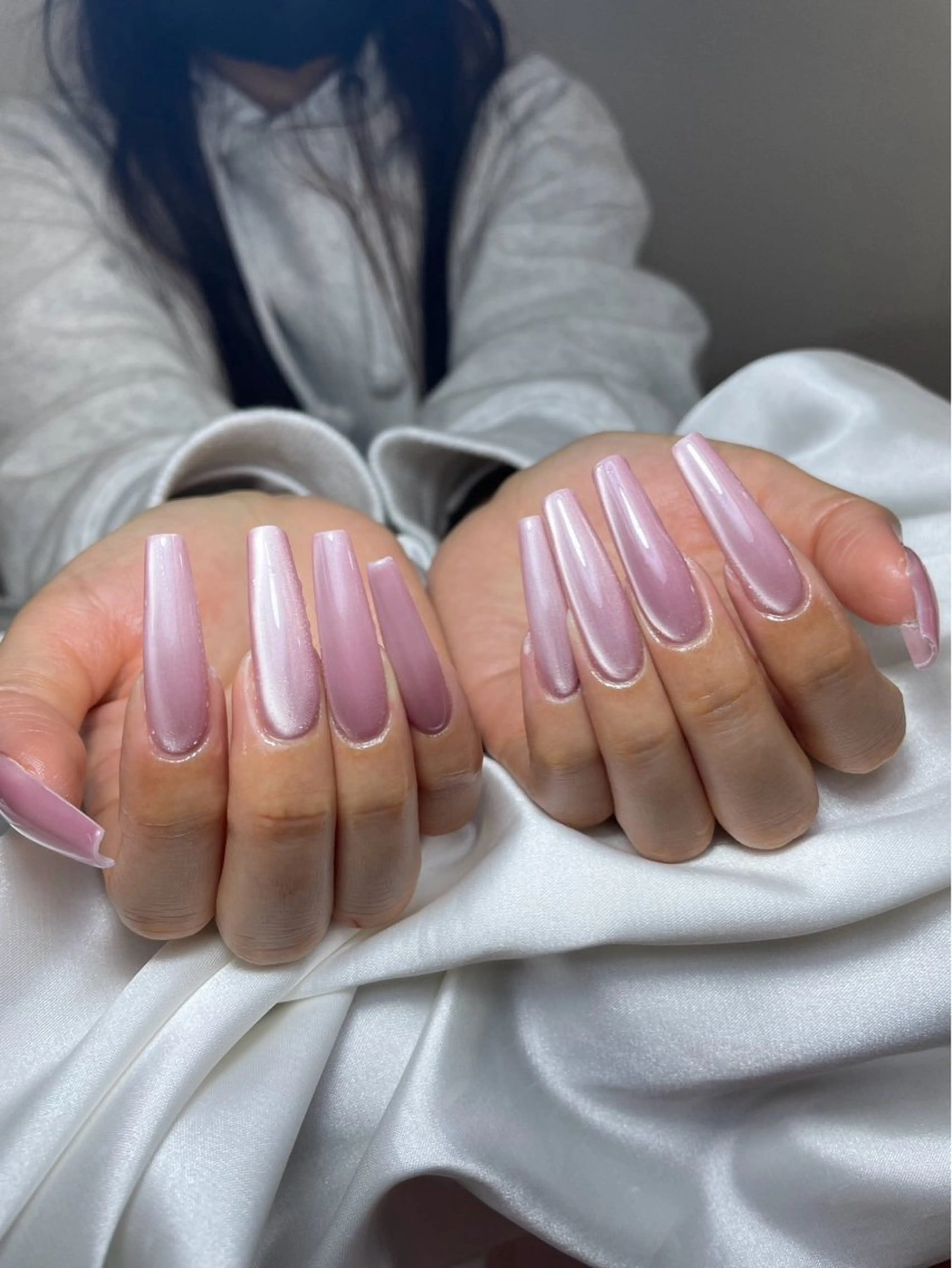 ネイル チークネイル 桜ネイル 長さ出し フットネイル ジェルネイル ハンドネイル XIINH NAIL SALONのネイルデザイン