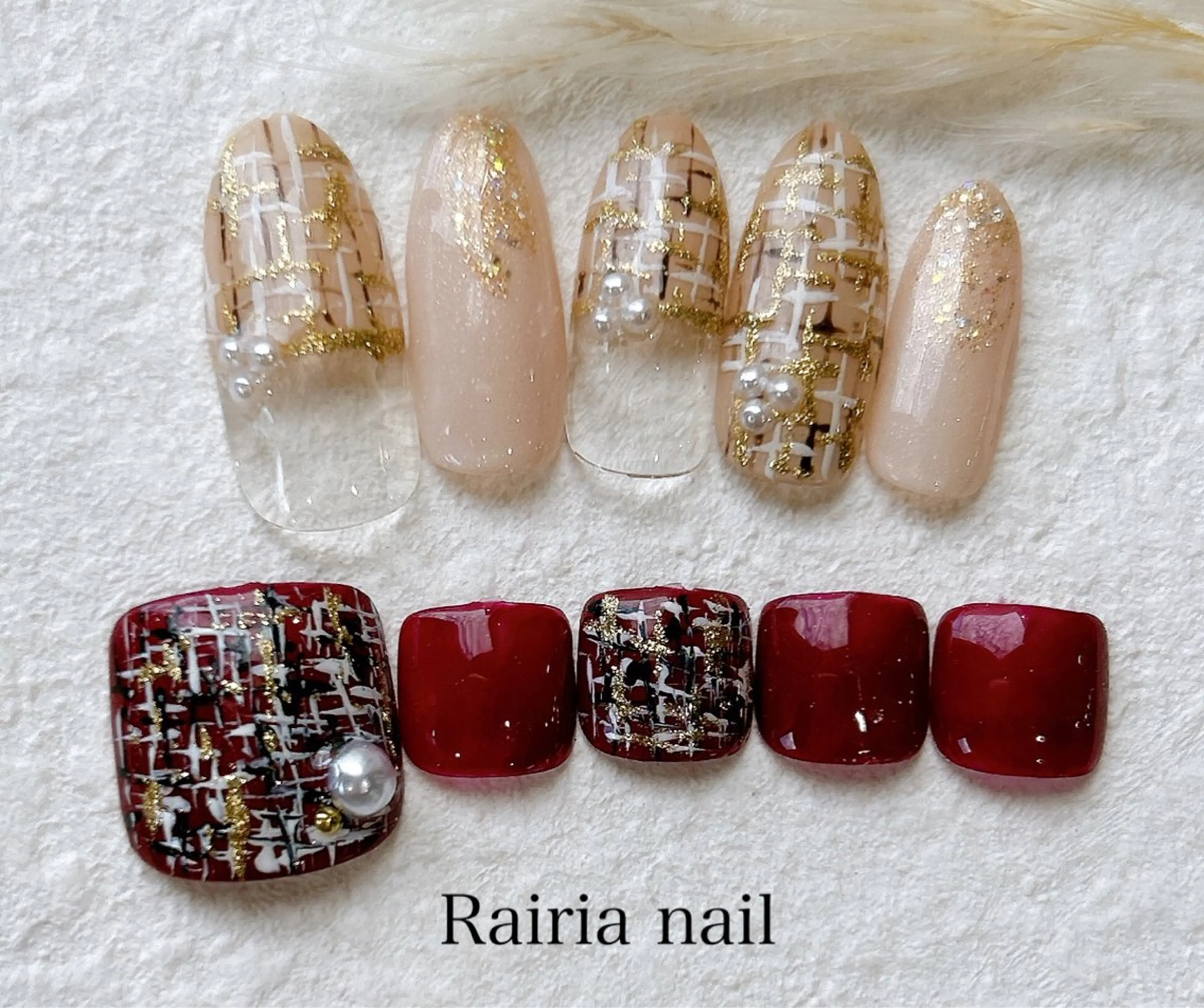 ネイル アートネイル ジェルネイル 持ち込み ニュアンスネイル パラジェル Rairia nail本八幡店のネイルデザイン