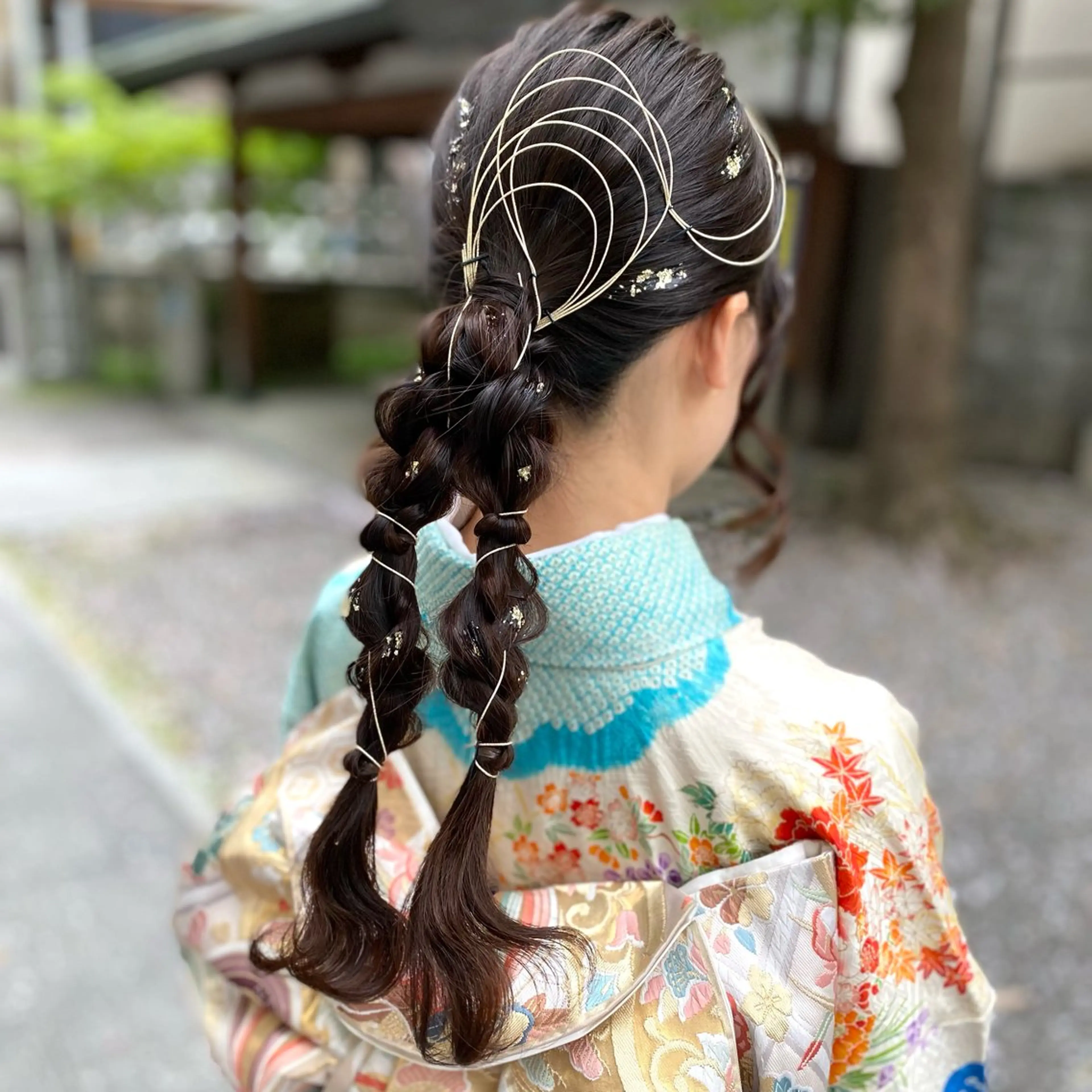 ヘアアレンジ 成人式 着付け GLOSS 心斎橋 山上のヘアスタイル