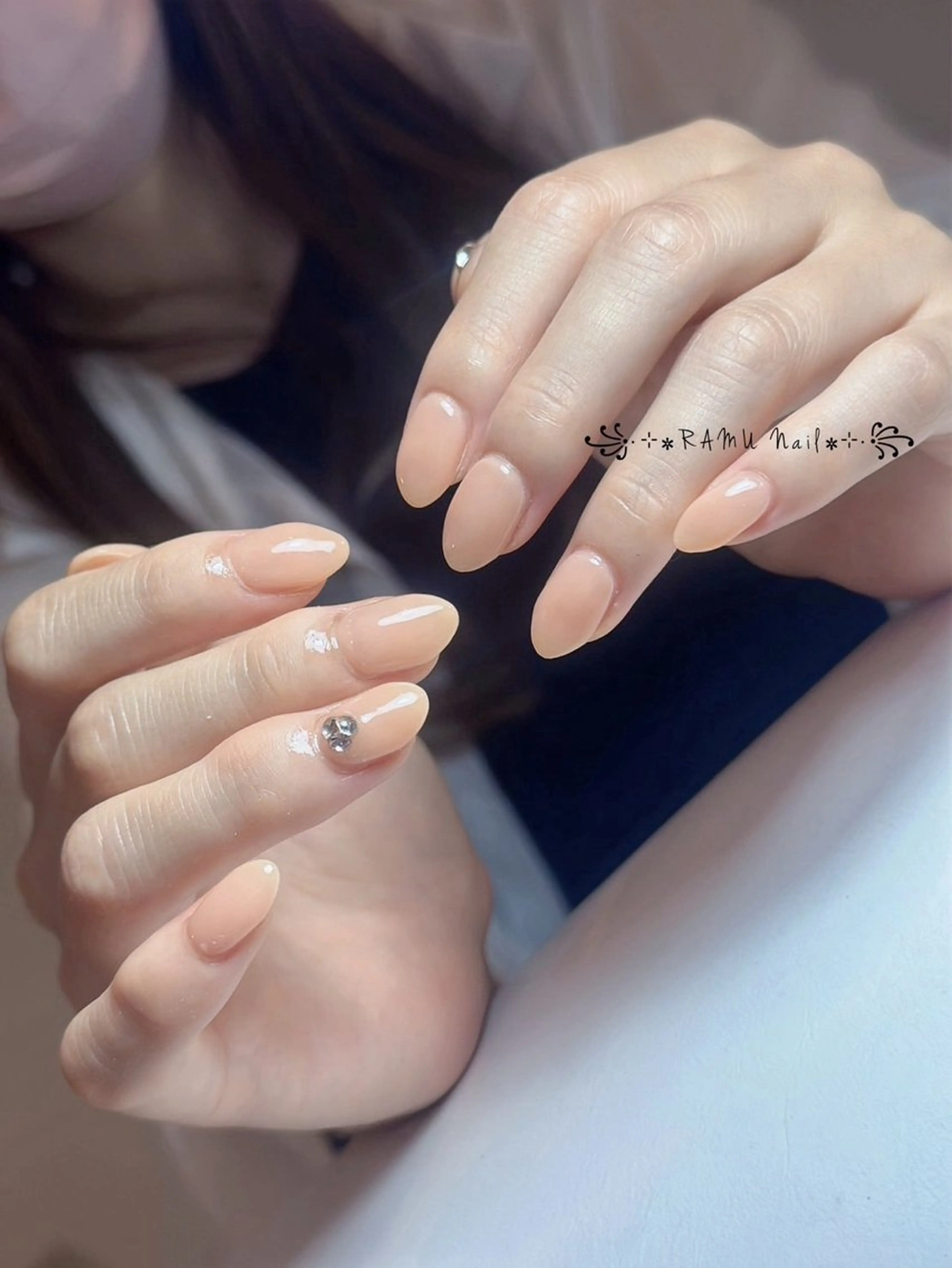 ネイル キラキラネイル マグネットネイル ミラーネイル ピンク 夏ネイル ハンドネイル RAMU Nail 恵比寿店のネイルデザイン