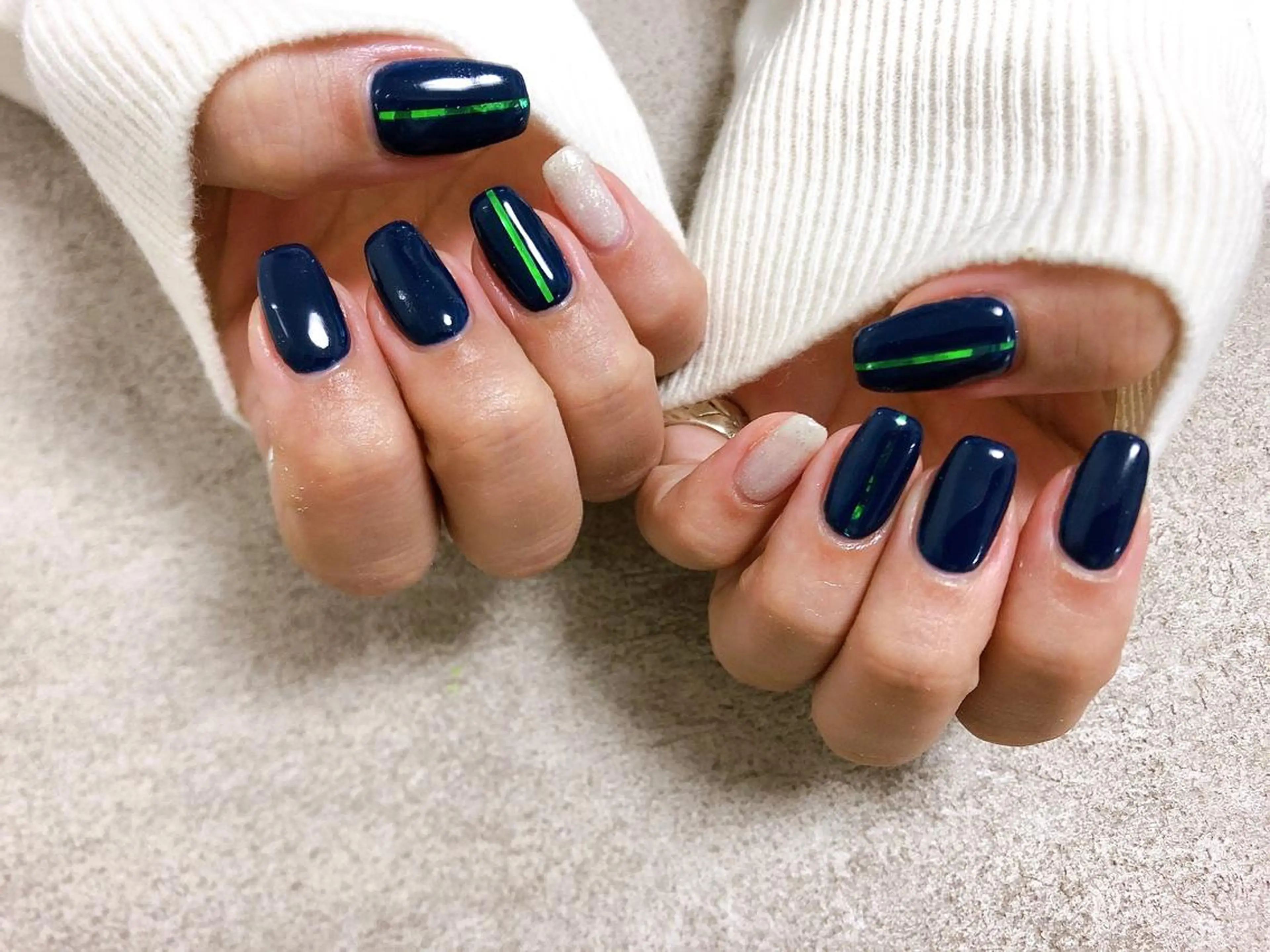 ネイル オーロラネイル ハンドネイル kiki nail 二子玉川のネイルデザイン