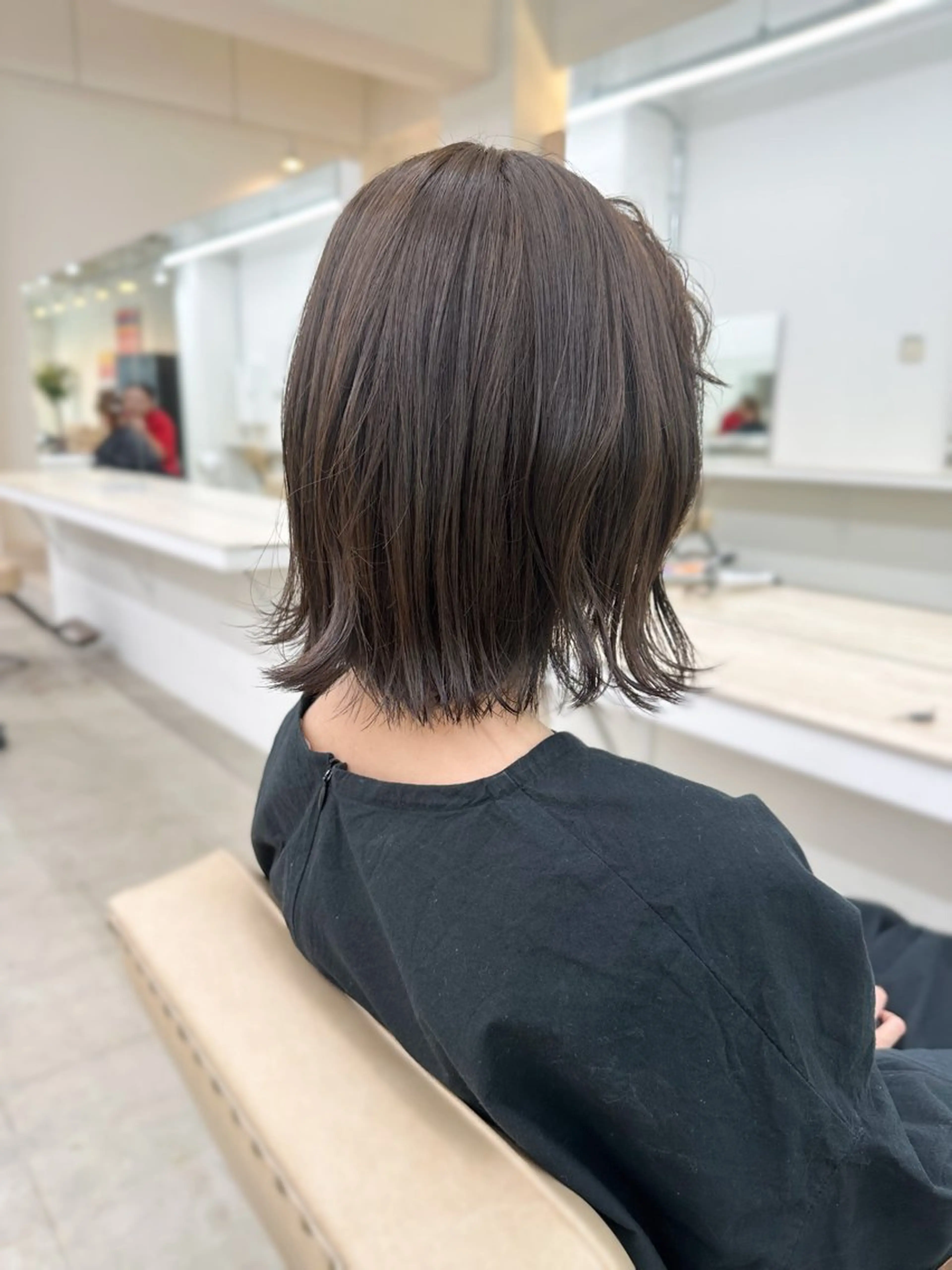 ミディアム カラー ベージュカラー オリーブベージュ 🌼透明感艶カラー オリーブ🌼河村咲のヘアスタイル